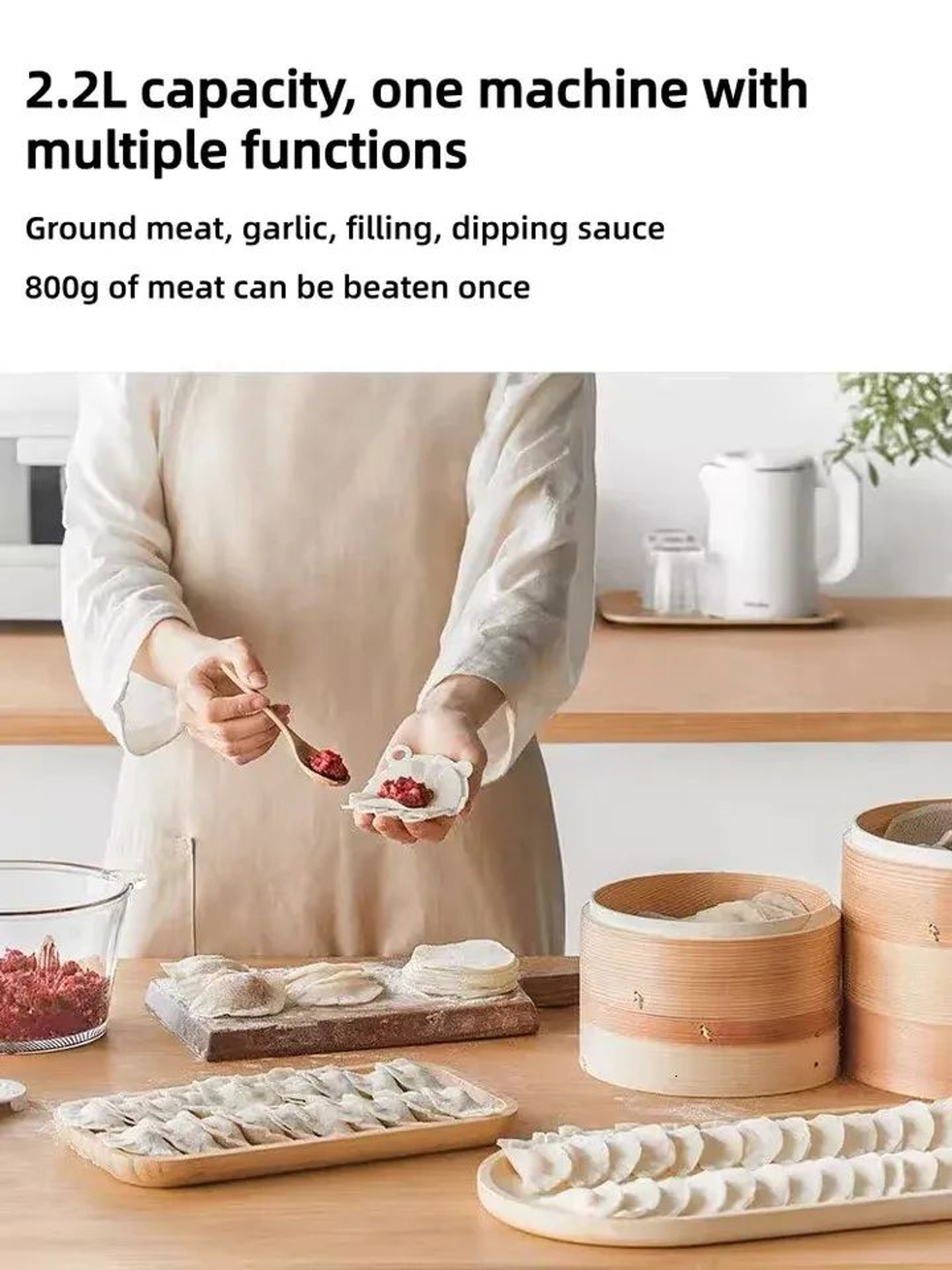Multifunctional Electric Food Chopper Automatic Meat Mincer And Garlic Grinder 4