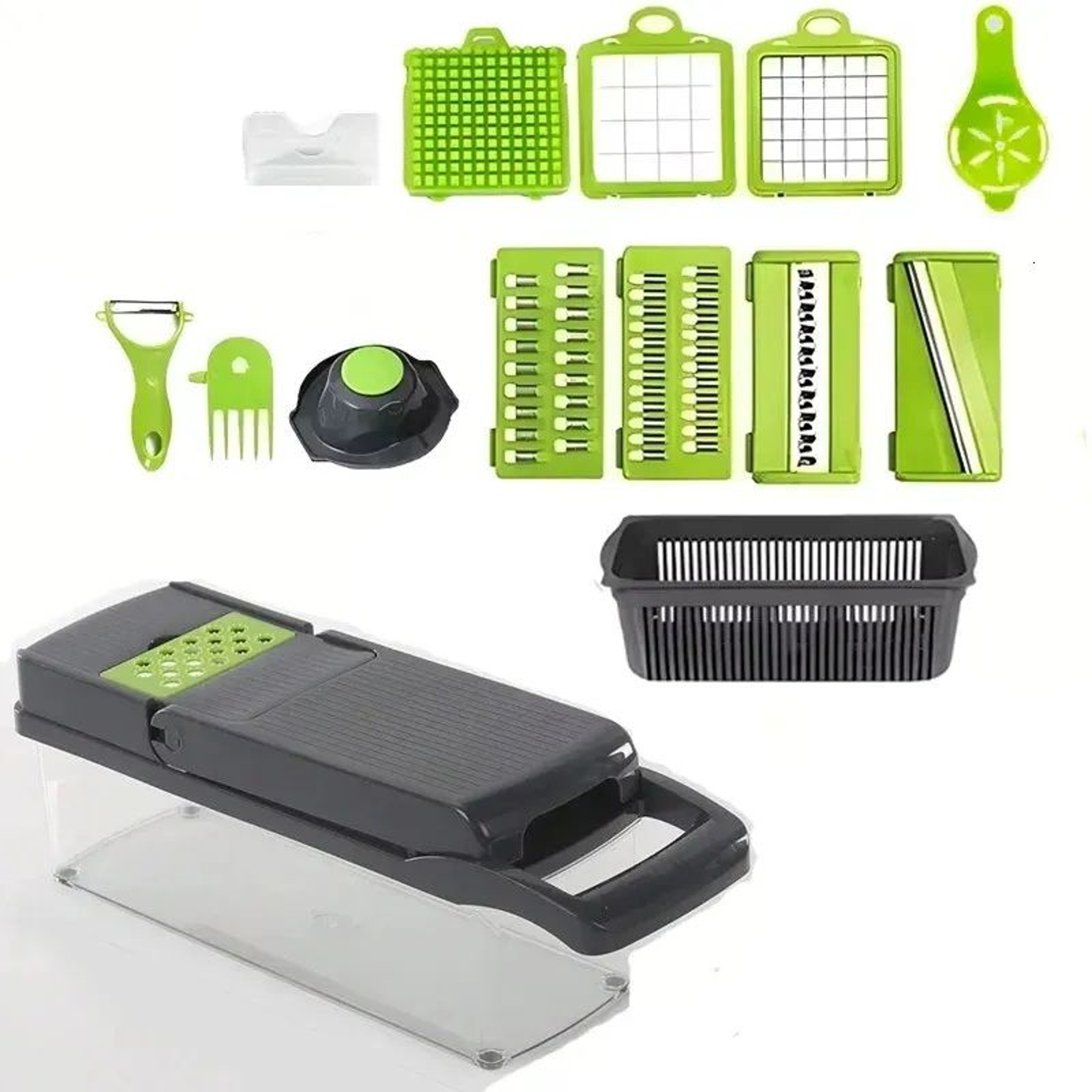 Vegetable Chopper Set With Onion Dicer Slicer Grater And Shredder 0
