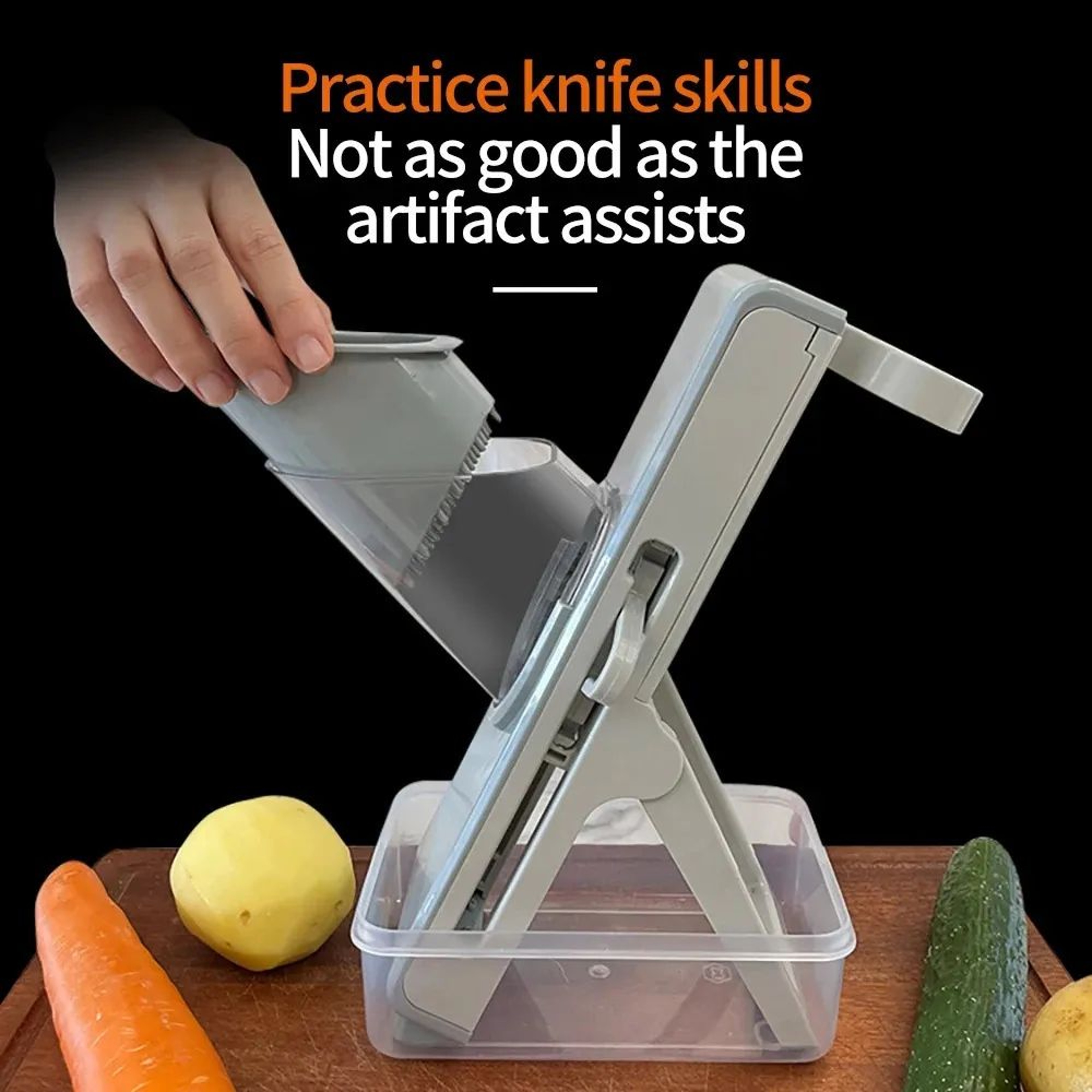 Vegetable Slicer And Chopper With Stainless Steel Blades 2