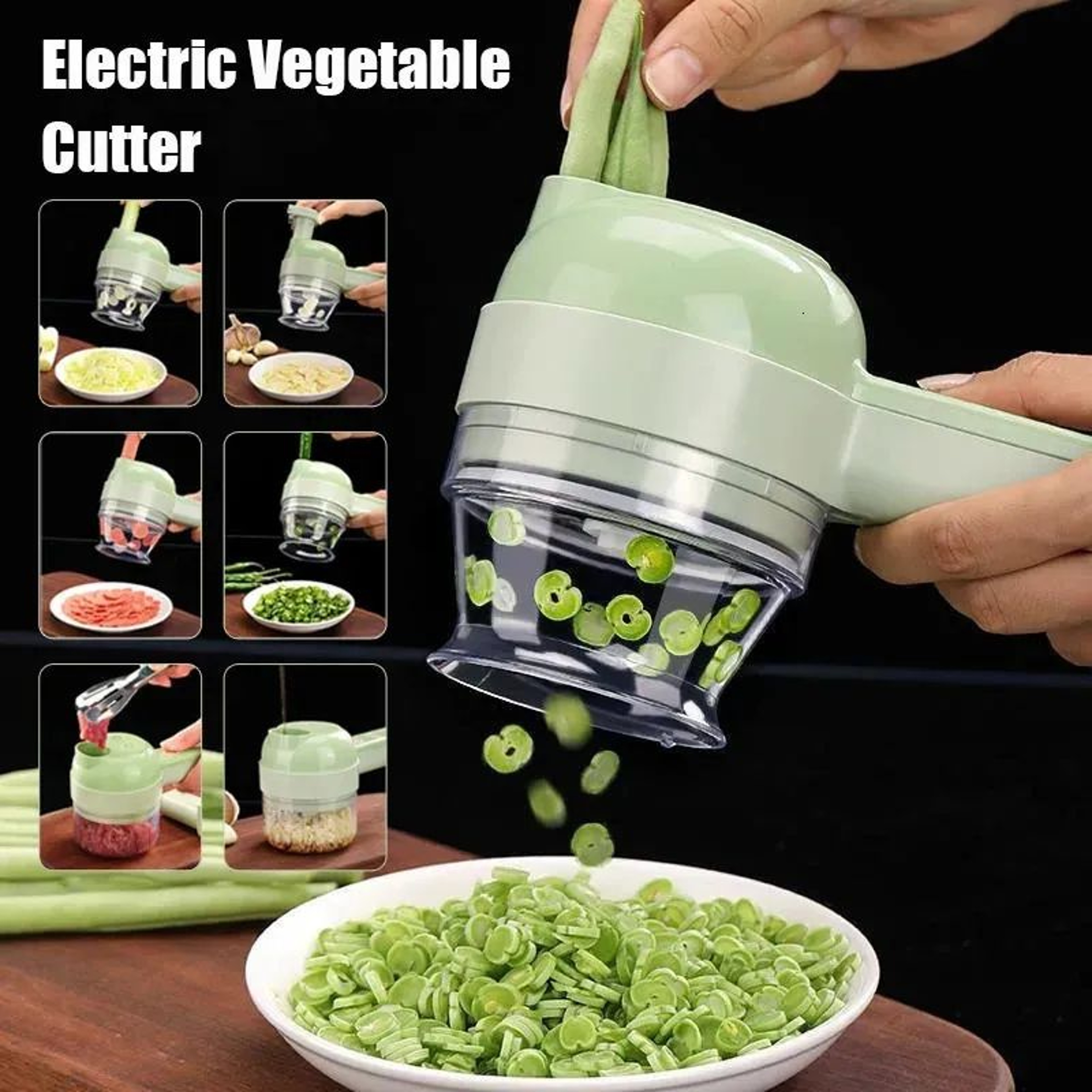 Electric Vegetable Cutter Wireless Handheld Food Chopper And Slicer 1