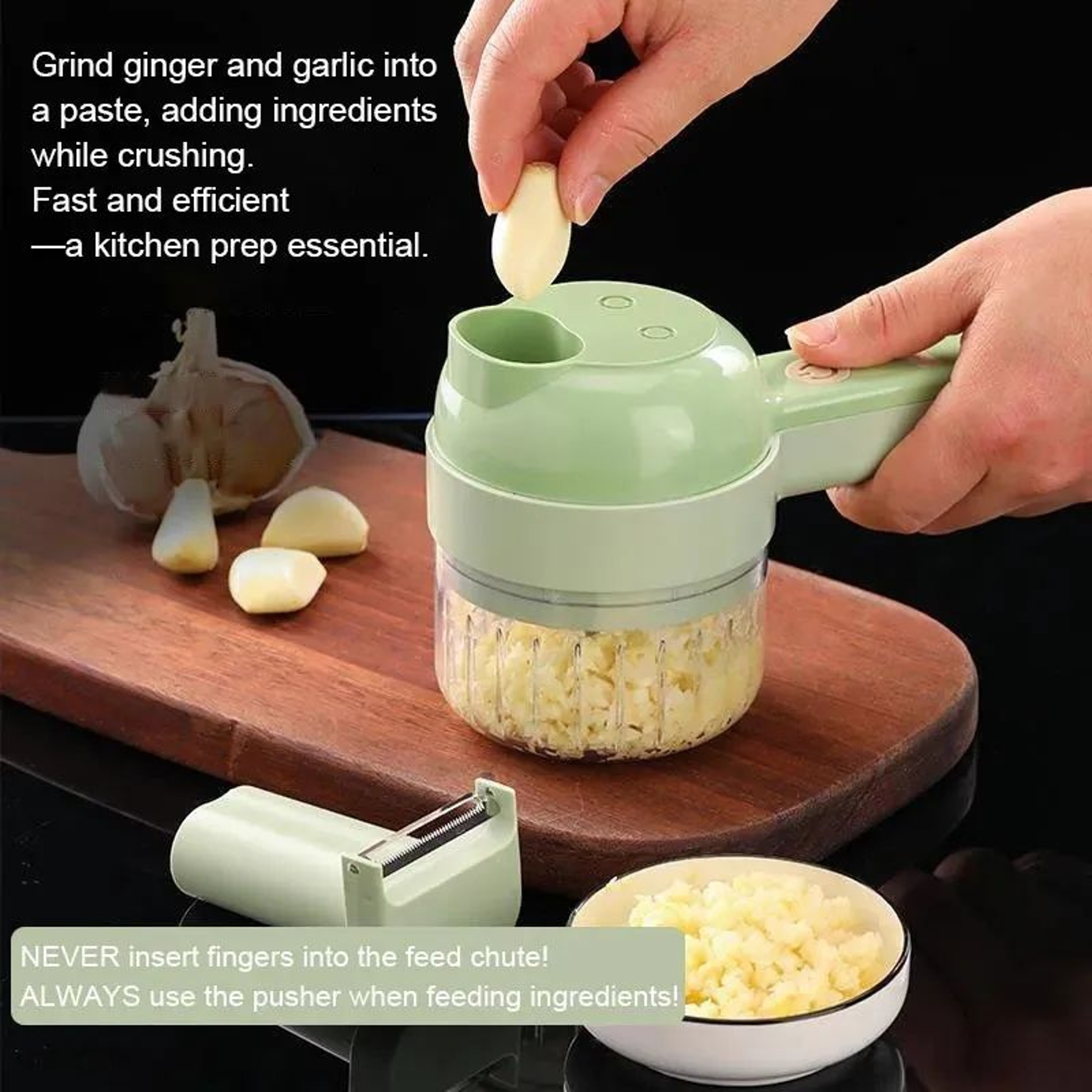 Electric Vegetable Cutter Wireless Handheld Food Chopper And Slicer 2