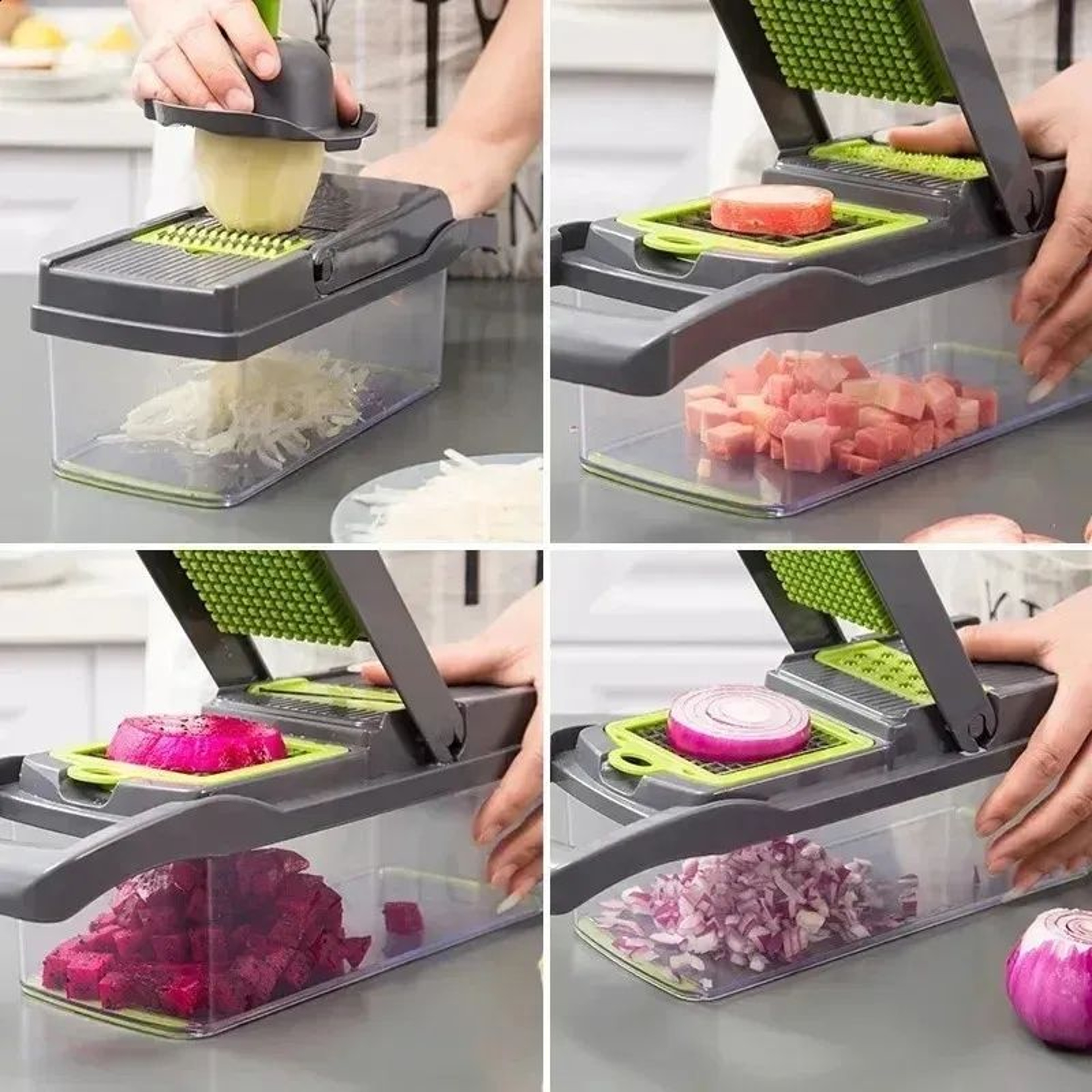 Vegetable Chopper And Slicer With Stainless Steel Blades 2