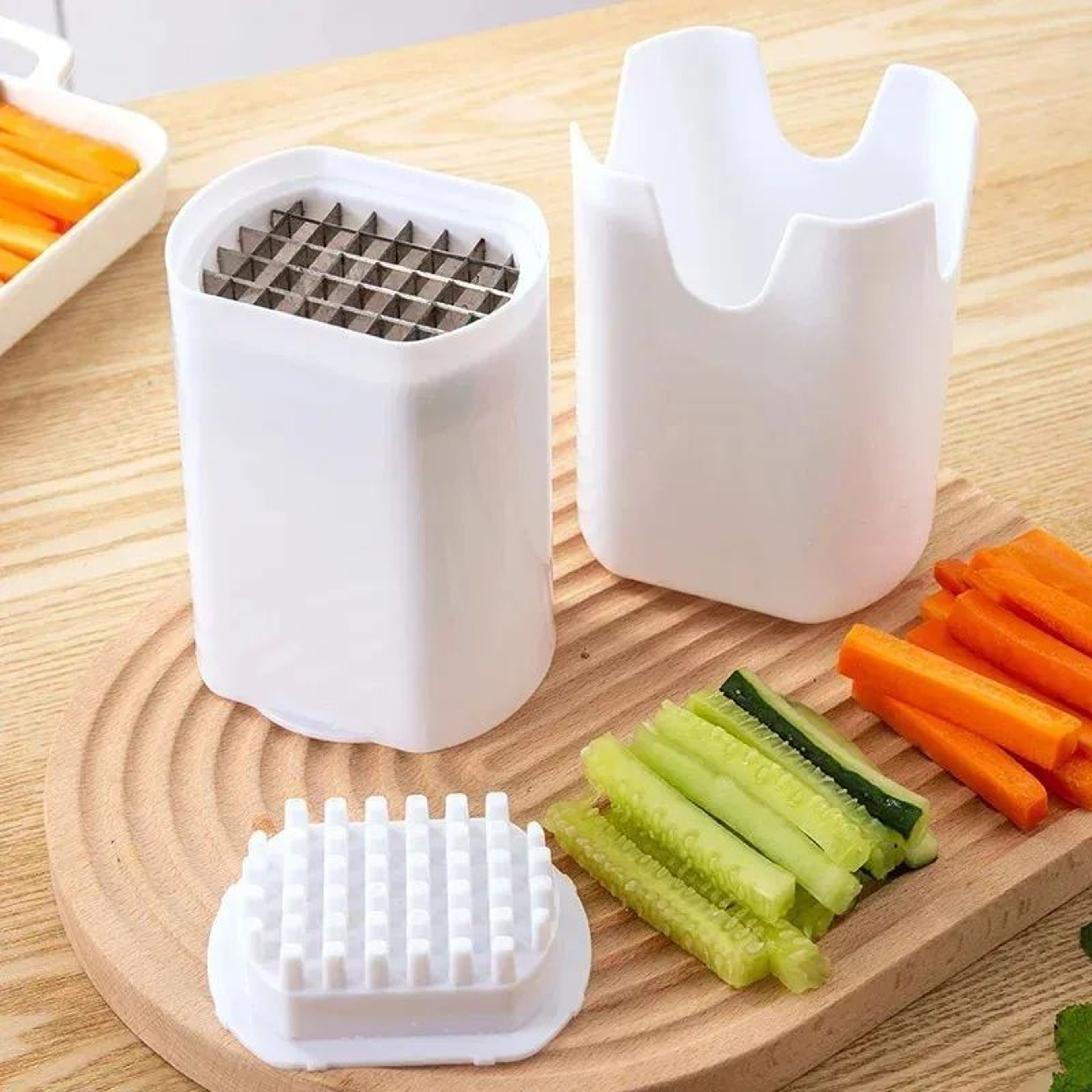 Potato French Fry Cutter With Stainless Steel Blade And Vegetable Slicer 4