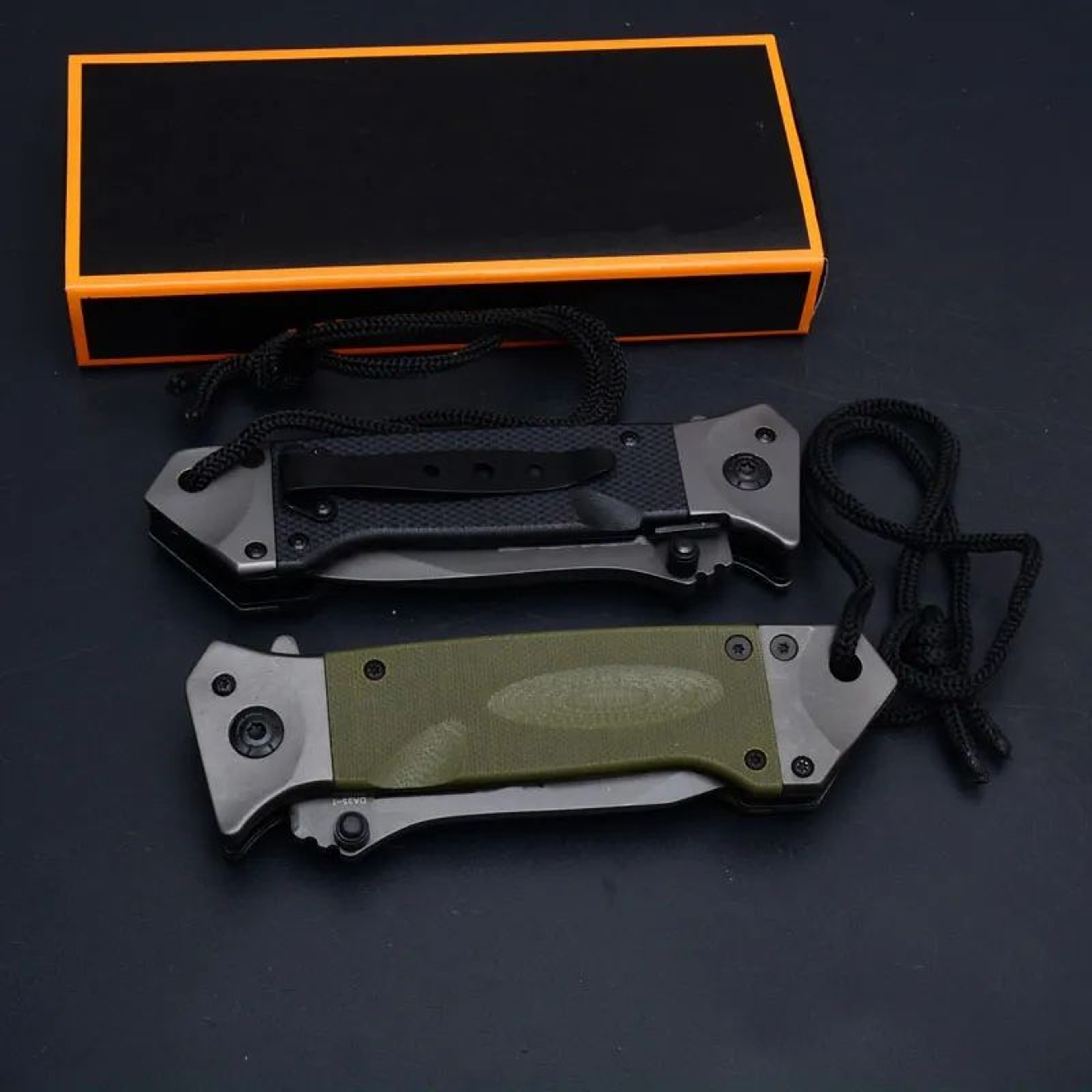 Tactical Flipper Folding Knife With Titanium Coated Blade And Handle 2