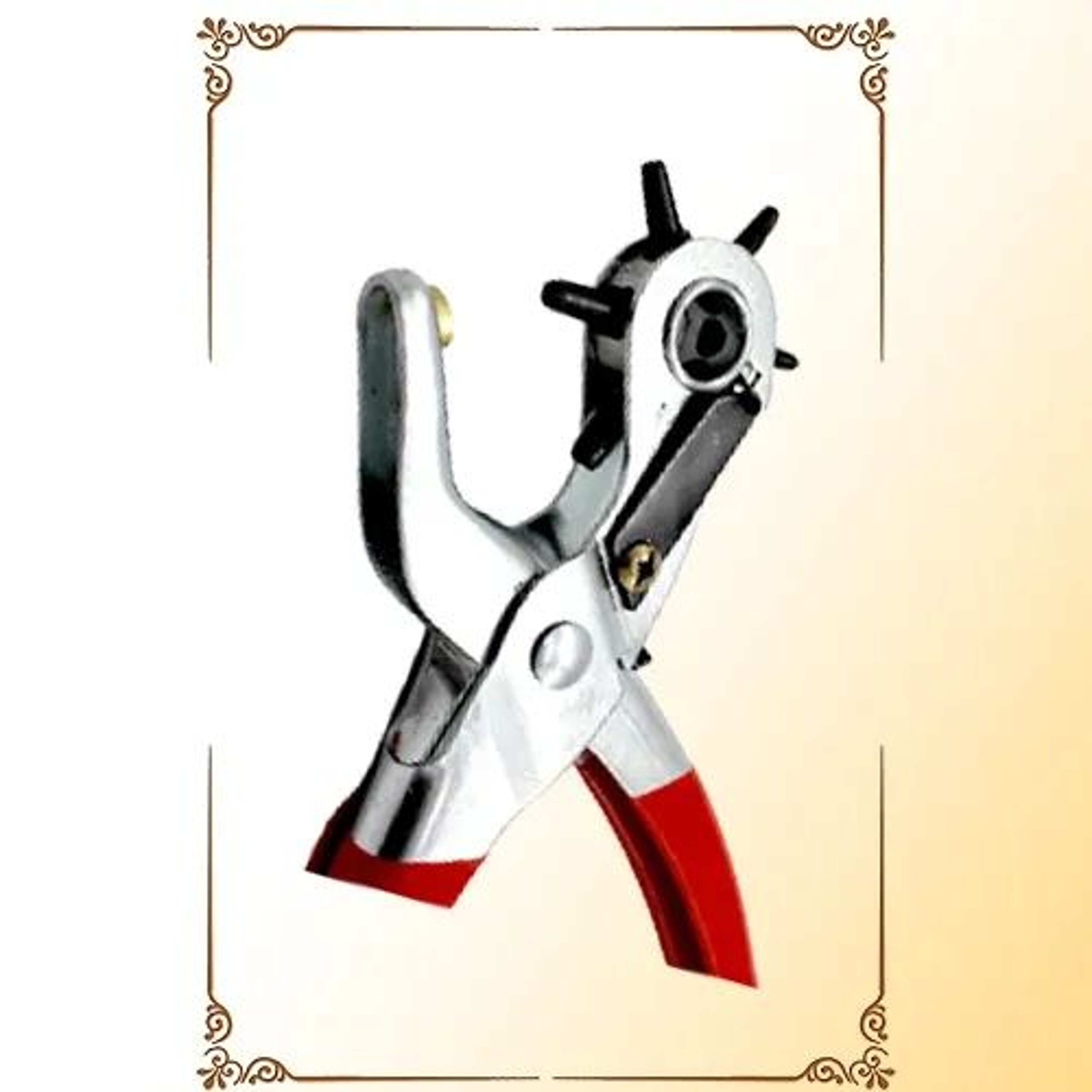 Leather Hole Punch Pliers With Rotating Head For Belts Straps And DIY Crafts 4