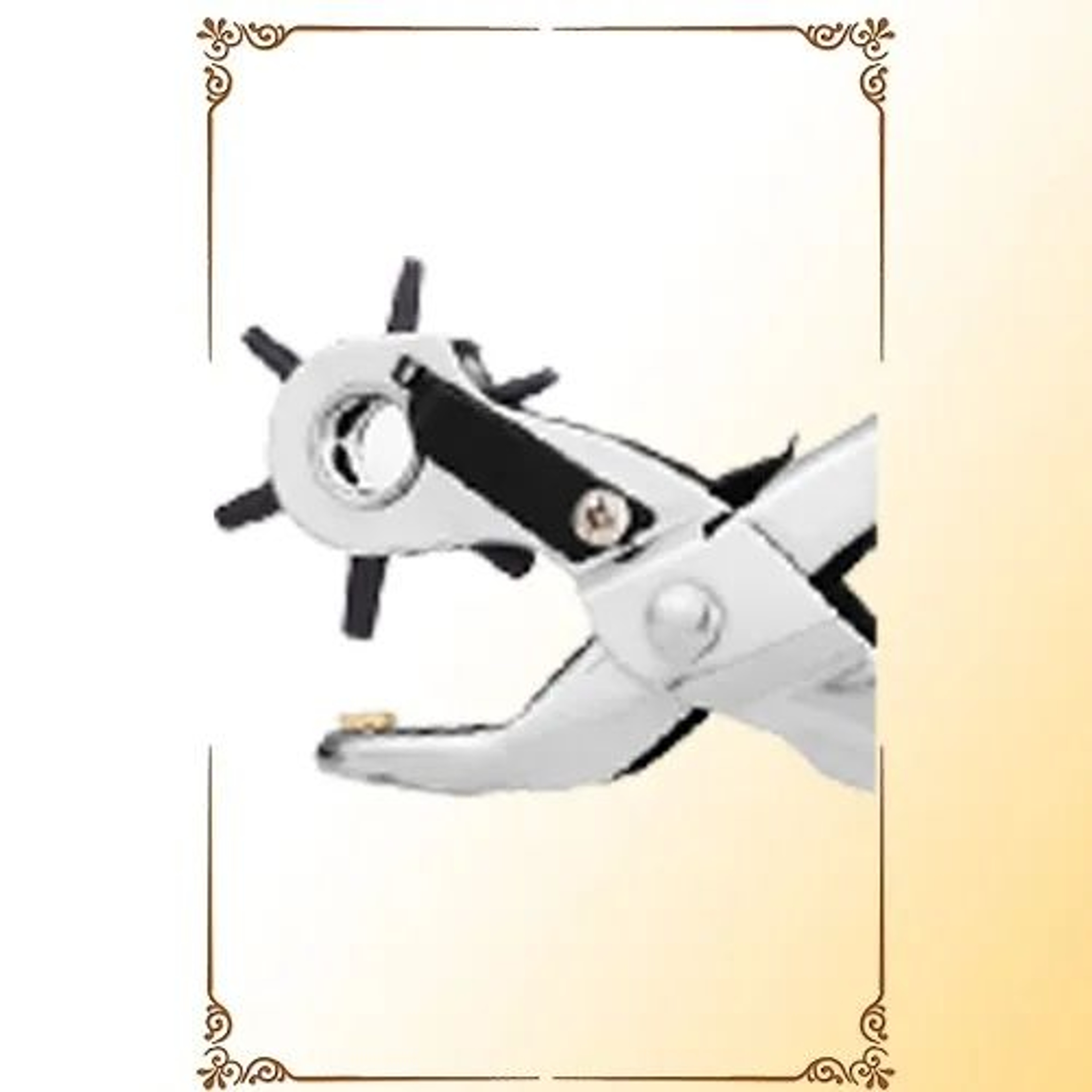 Leather Hole Punch Pliers With Rotating Head For Belts Straps And DIY Crafts 3