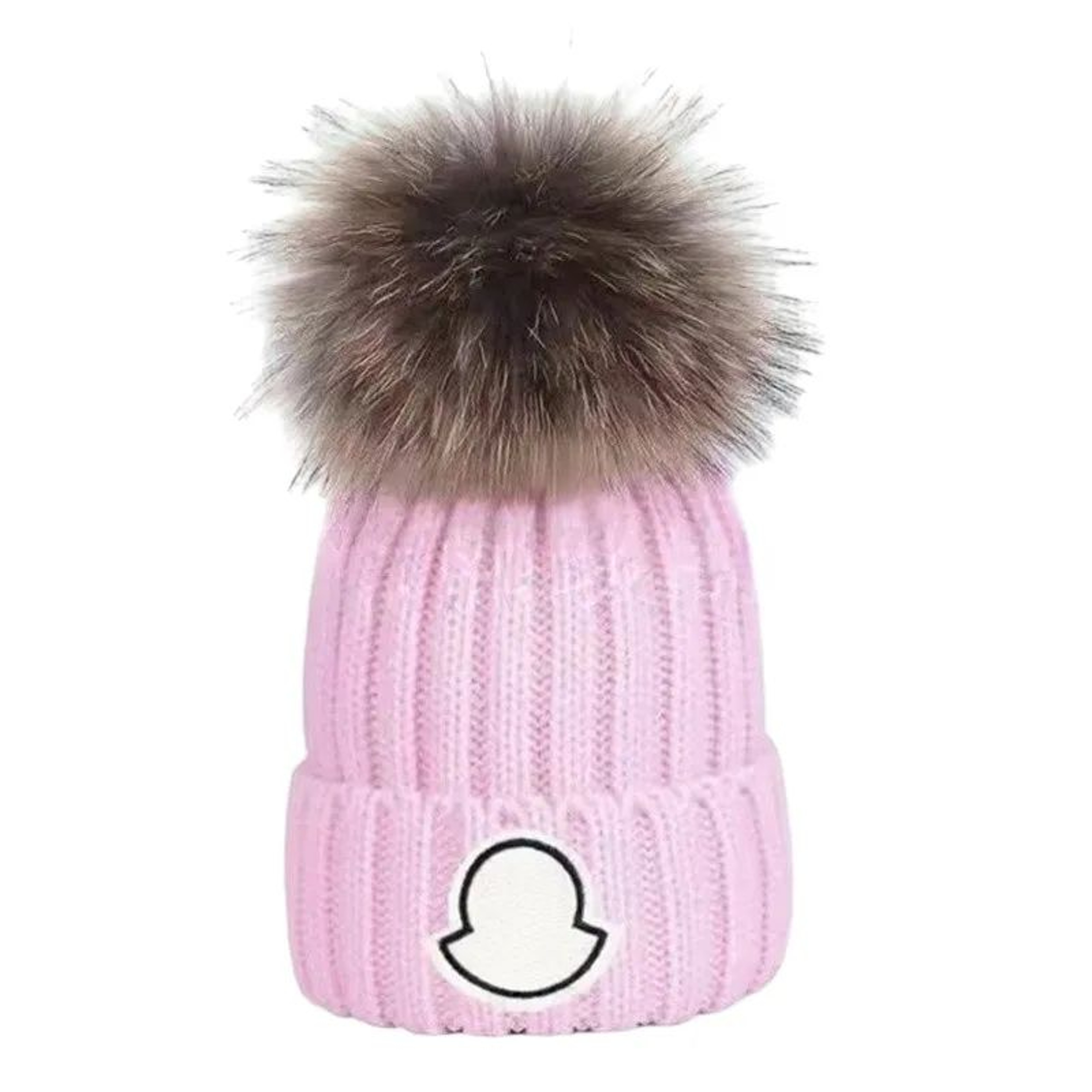 Unisex Ribbed Knit Beanie Hat With Faux Fur Pom Pom And Warm Cuffed Design 5