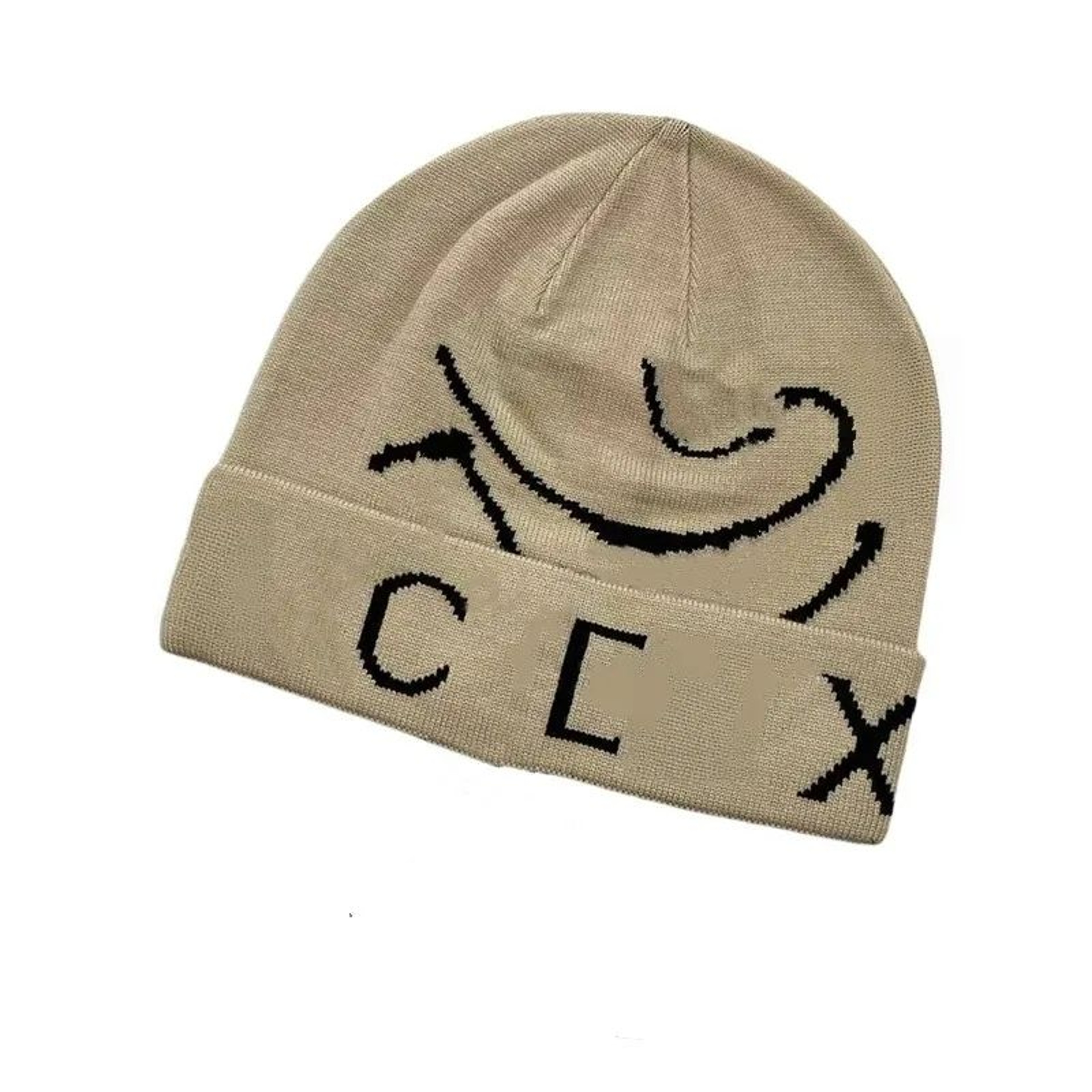 Embroidered Letter Knit Beanie Hat For Men And Women Warm Wool Winter Cap 1