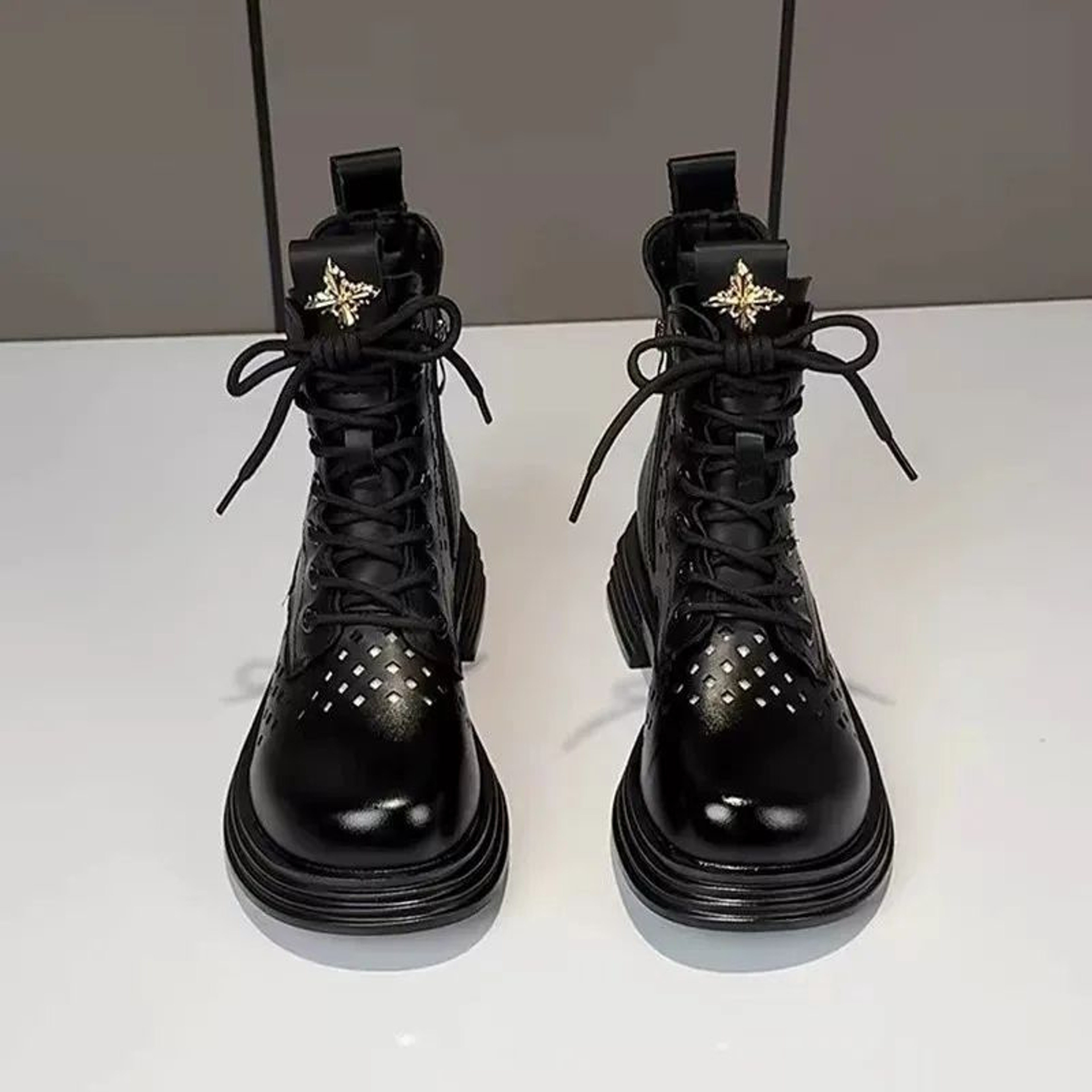 Platform Ankle Boots With Faux Fur Lining And Chunky Wedge Sole 1
