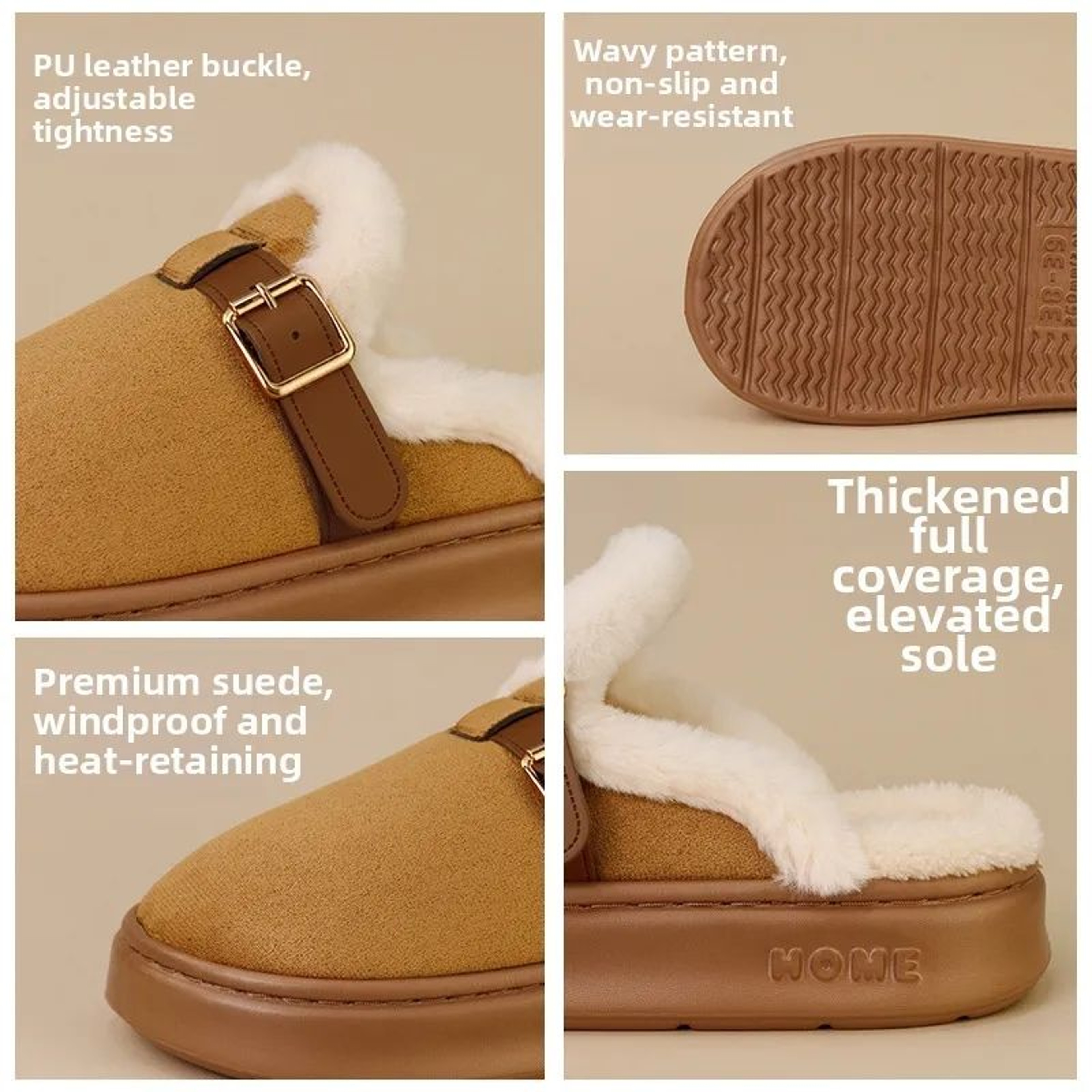 Womens Plush Winter Slippers With Thick Sole And Non Slip Design 2