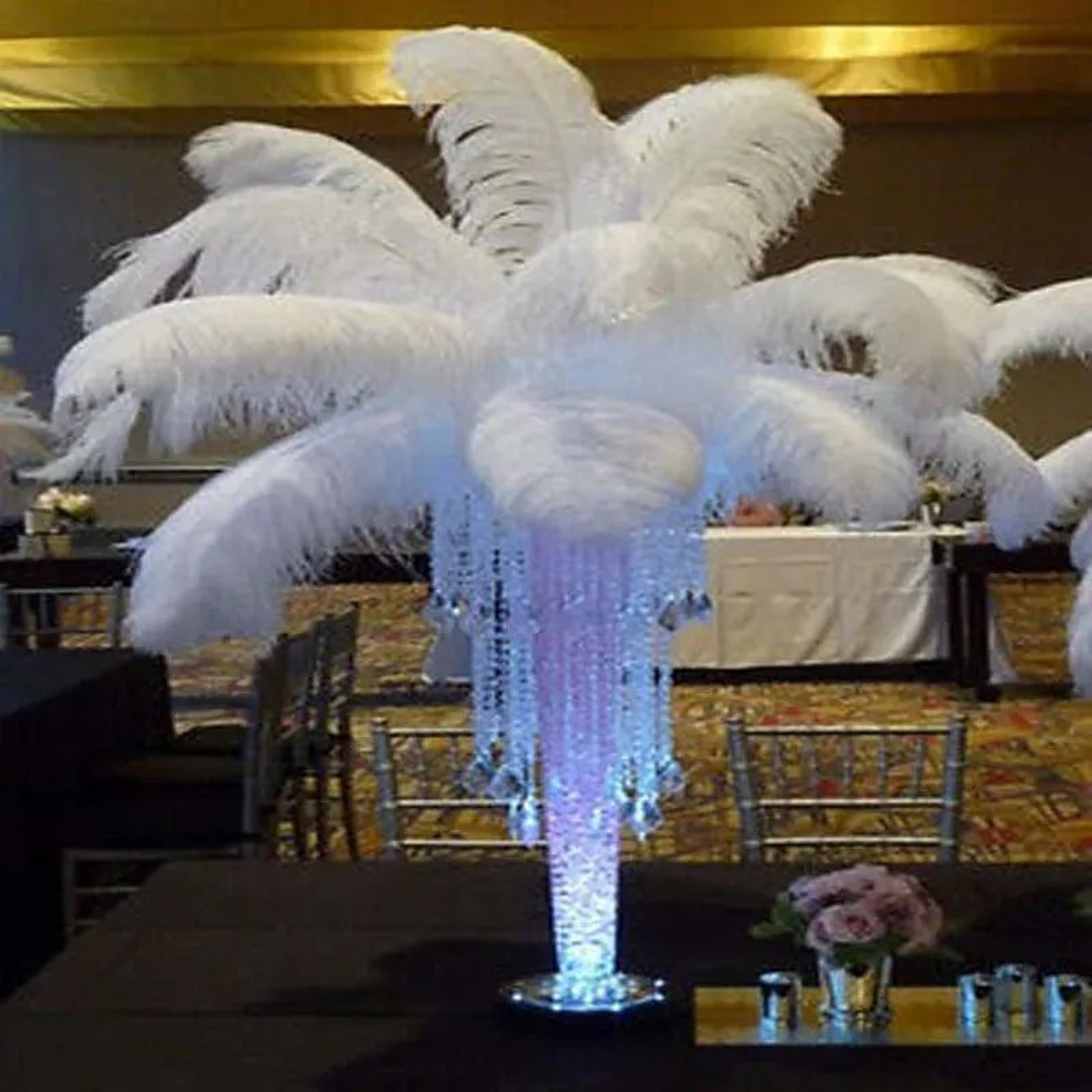 White Ostrich Feathers For Wedding Centerpieces And Party Decorations 4