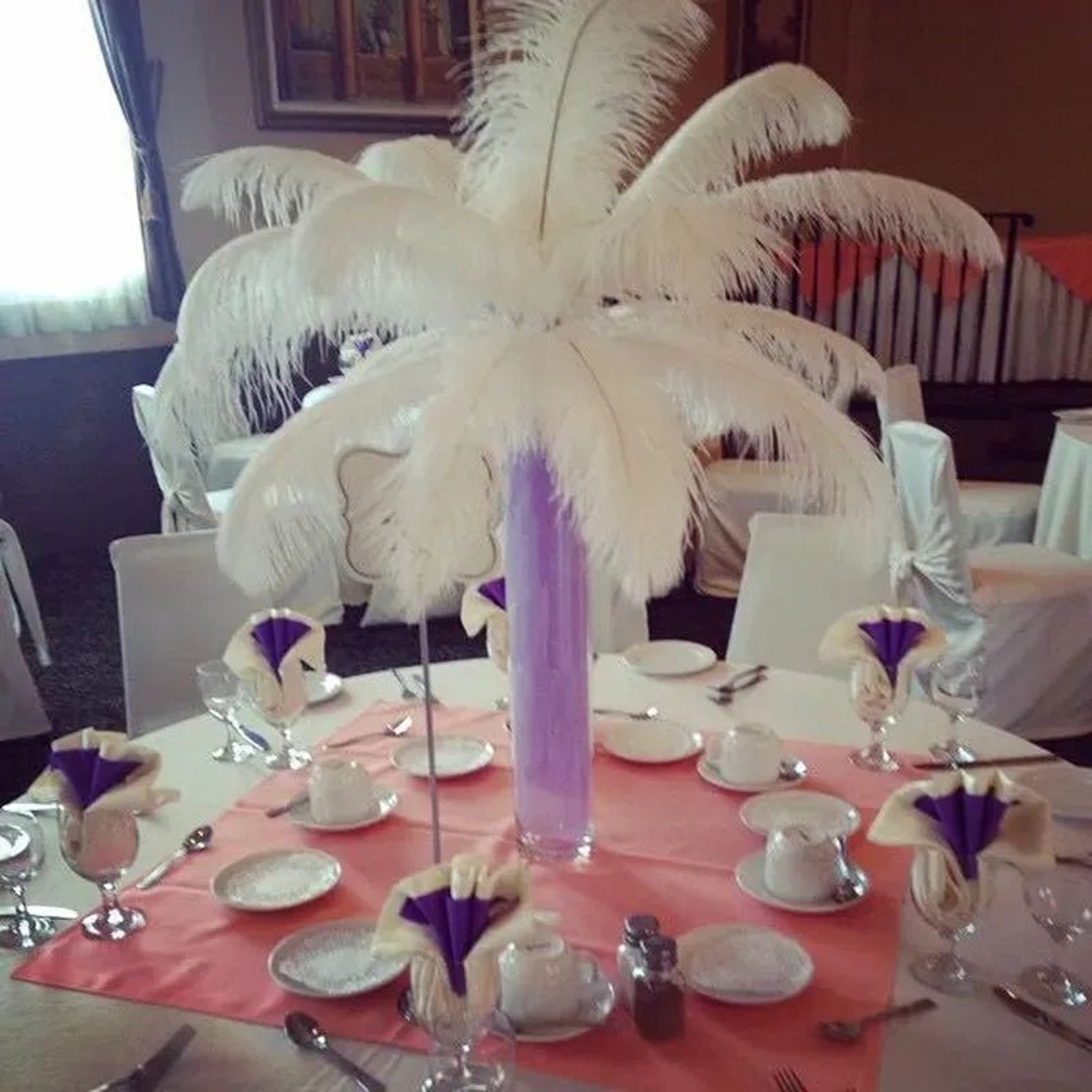 White Ostrich Feathers For Wedding Centerpieces And Party Decorations 1