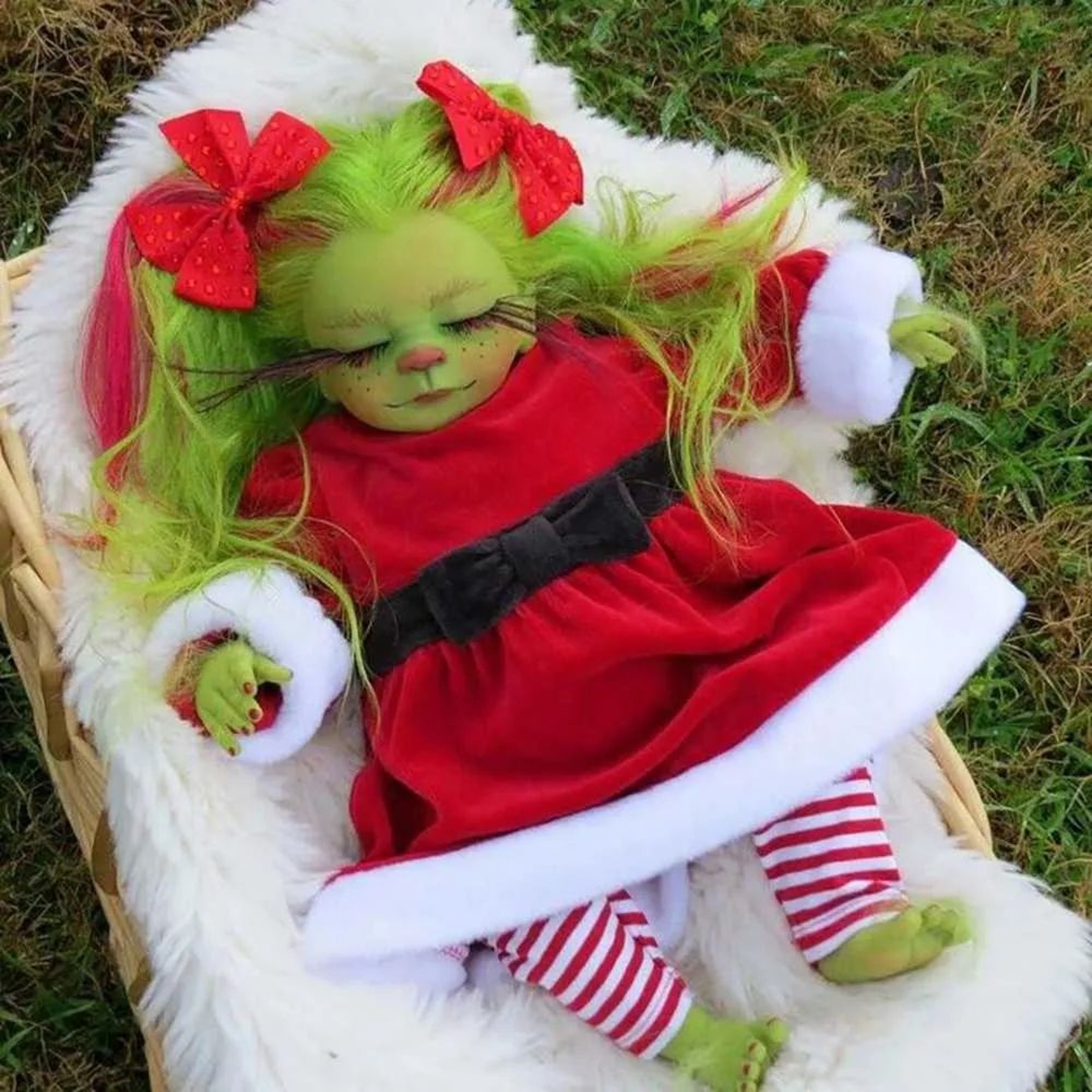 Christmas GrinchInspired Cartoon Doll For Holiday Decorations And Gifts 2