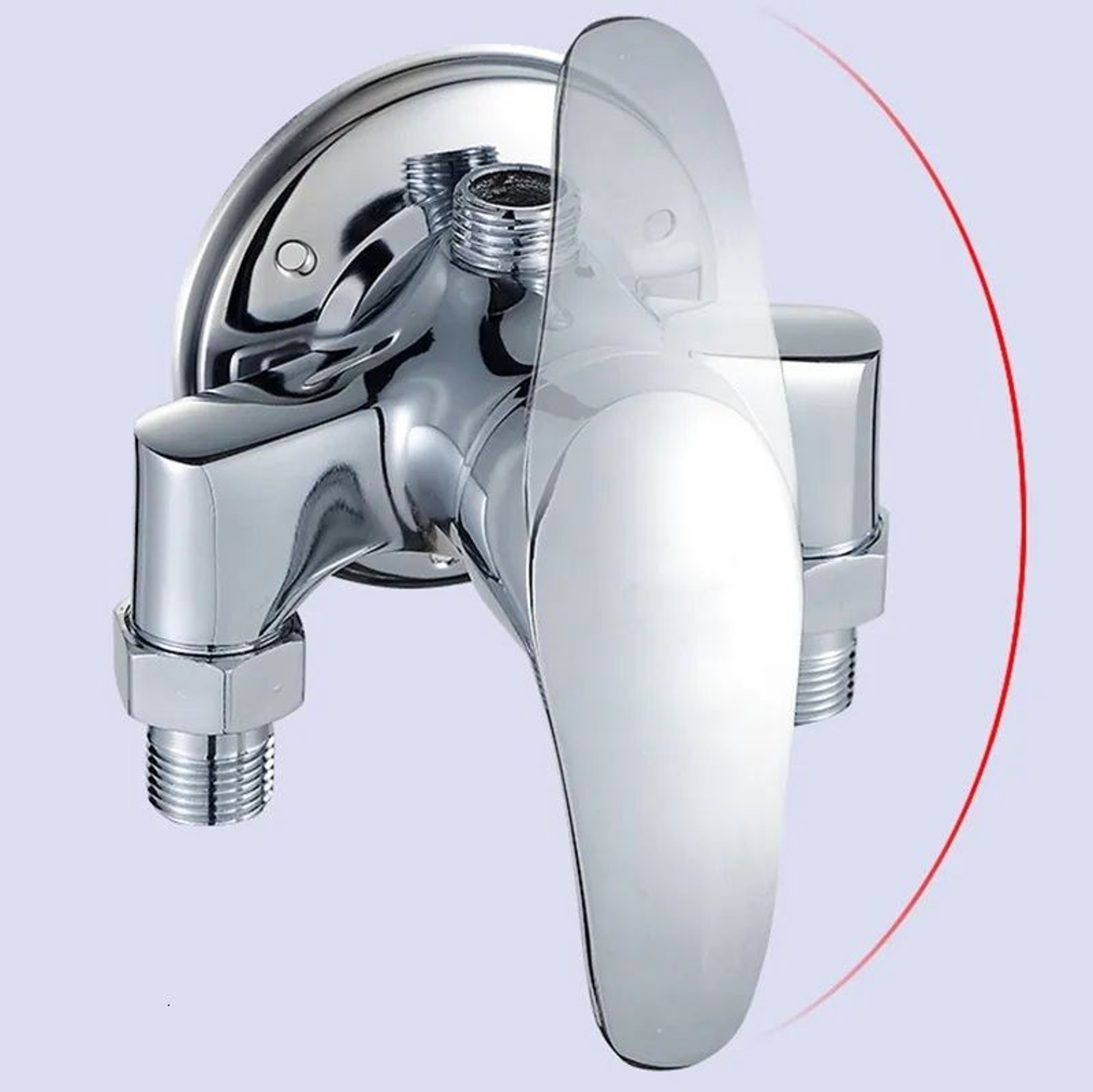 Exposed Pipe Hot And Cold Shower Faucet Set With Switch For Solar Water Heater 1