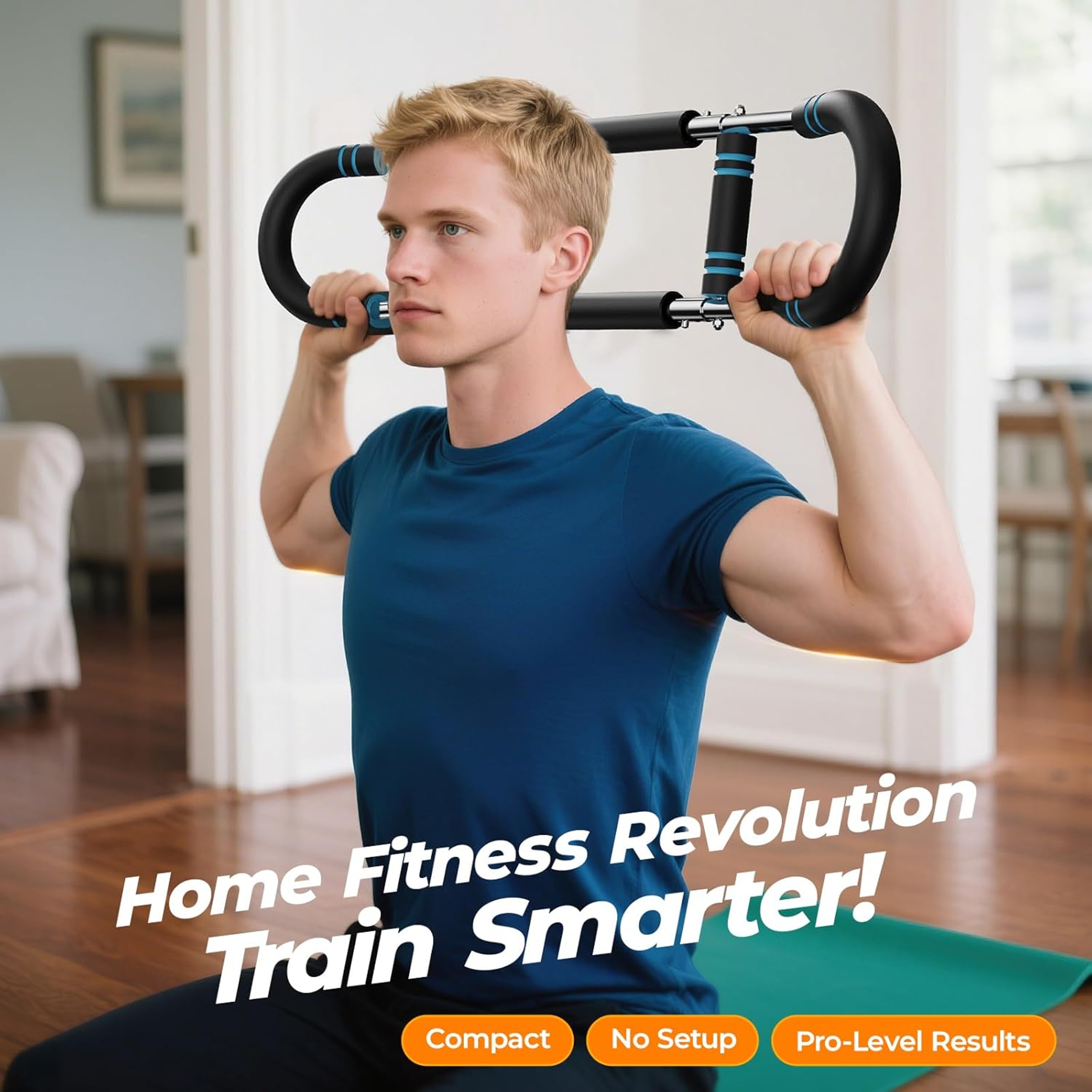 Power Twister Bar Arm Trainer With Non Slip Grip For Chest And Upper Body Workout 0