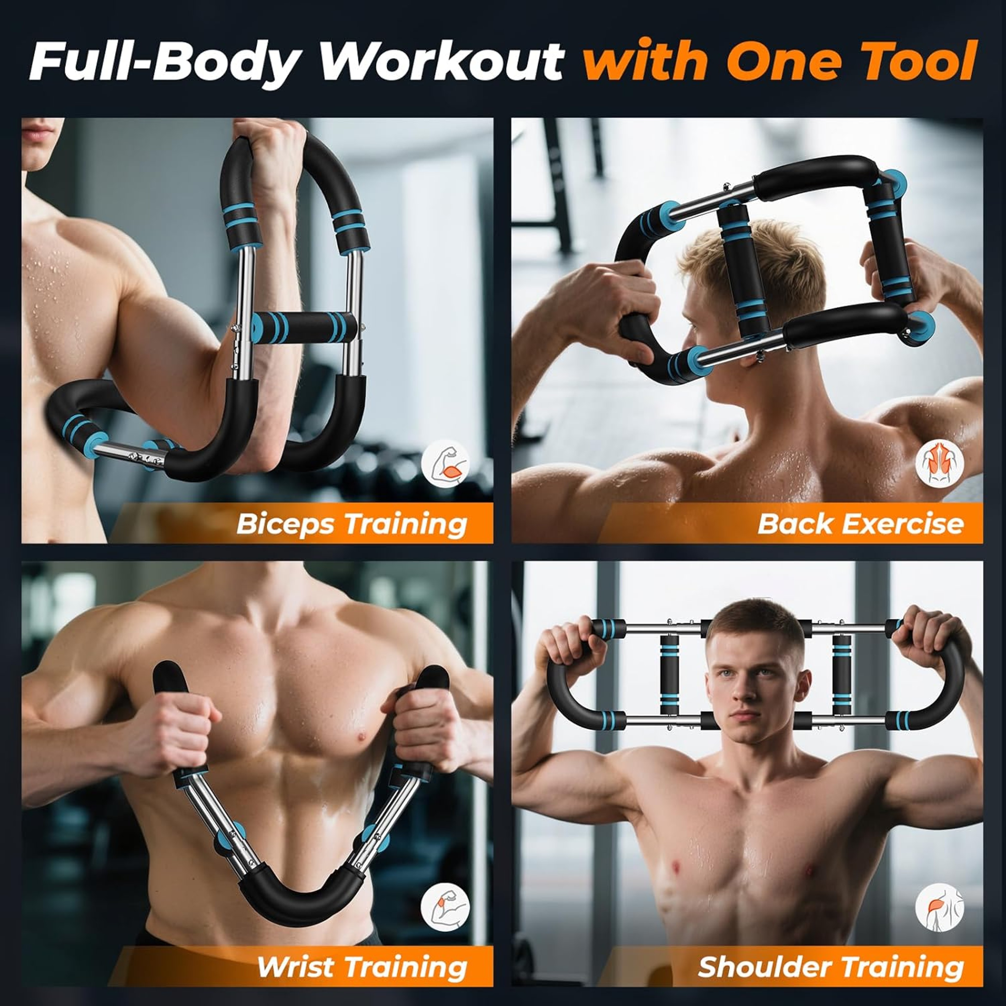 Power Twister Bar Arm Trainer With Non Slip Grip For Chest And Upper Body Workout 3