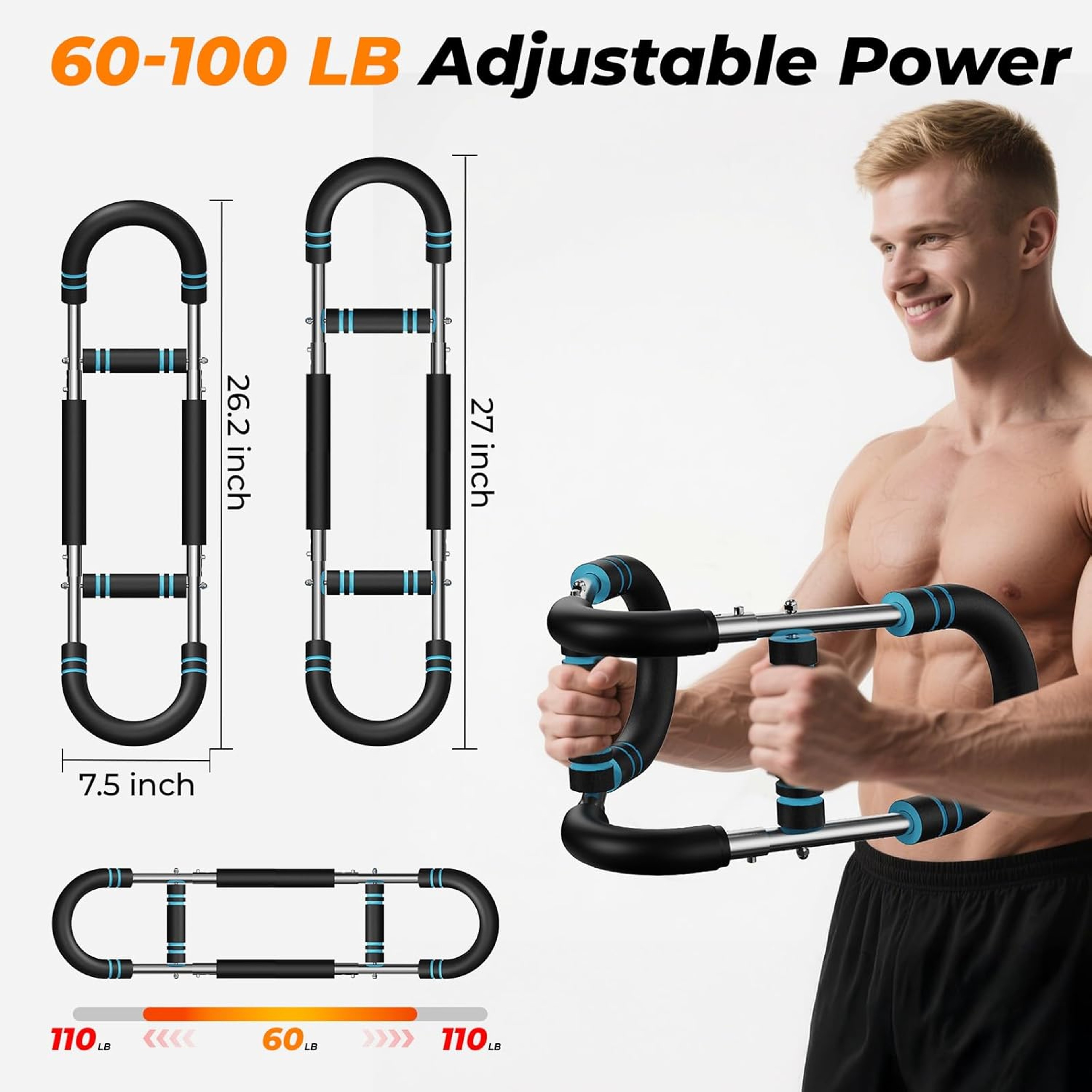 Power Twister Bar Arm Trainer With Non Slip Grip For Chest And Upper Body Workout 5