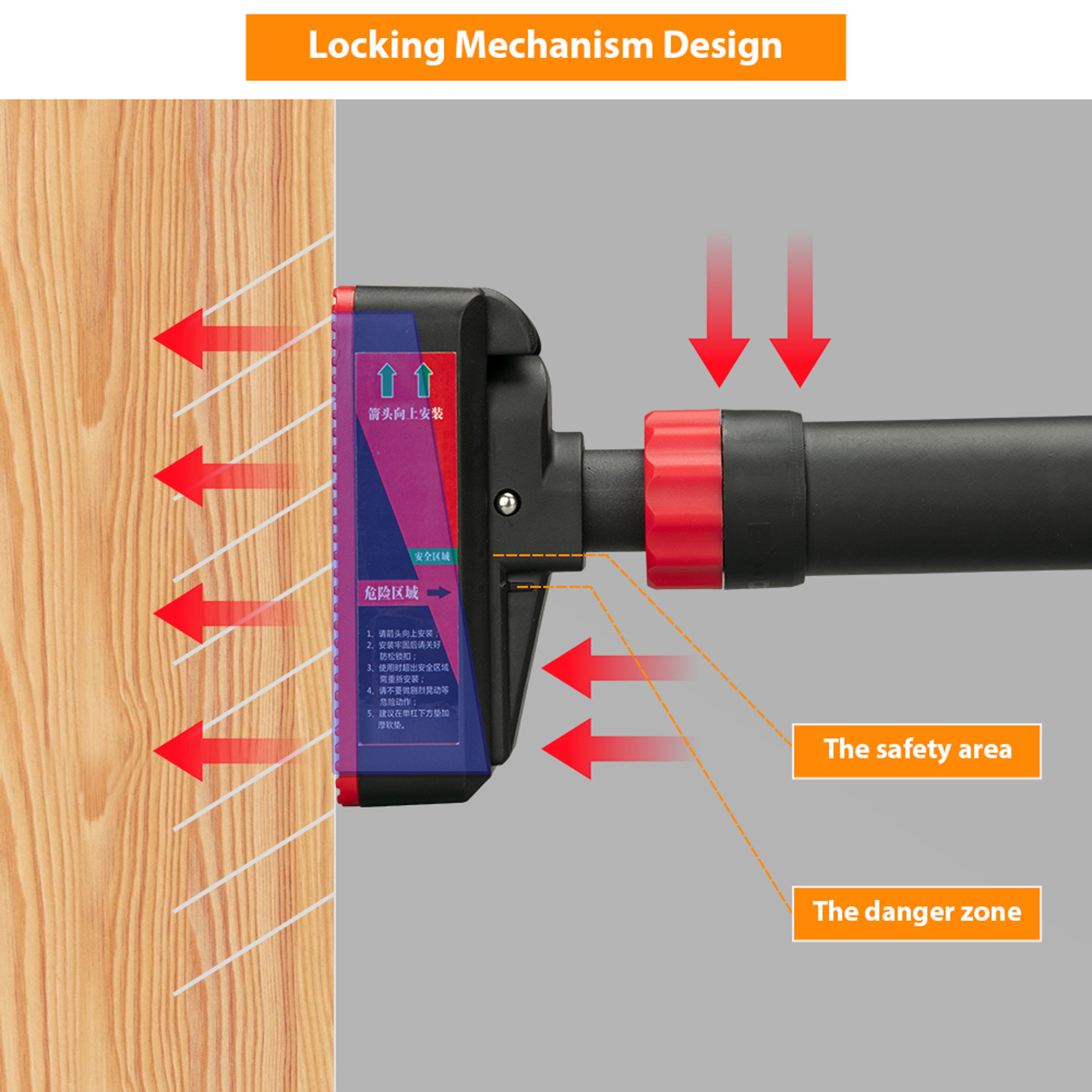 Adjustable Doorway Pull Up Bar with Level Gauge Home Gym Chin Up Bar – view 5
