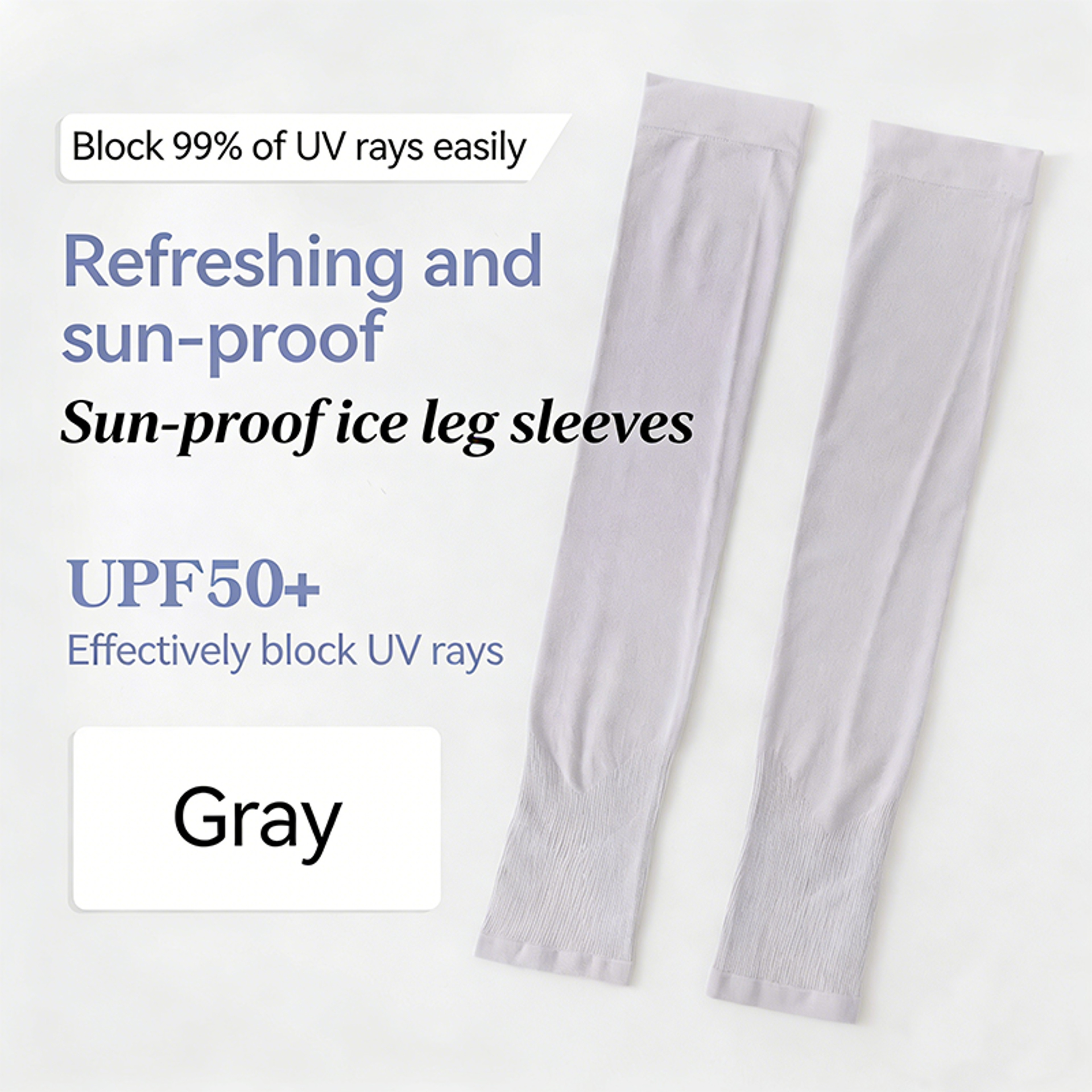 Ice Silk Cooling UV Protection Leg Sleeves For Running Sun Protection Breathable Quick Dry Sports 8