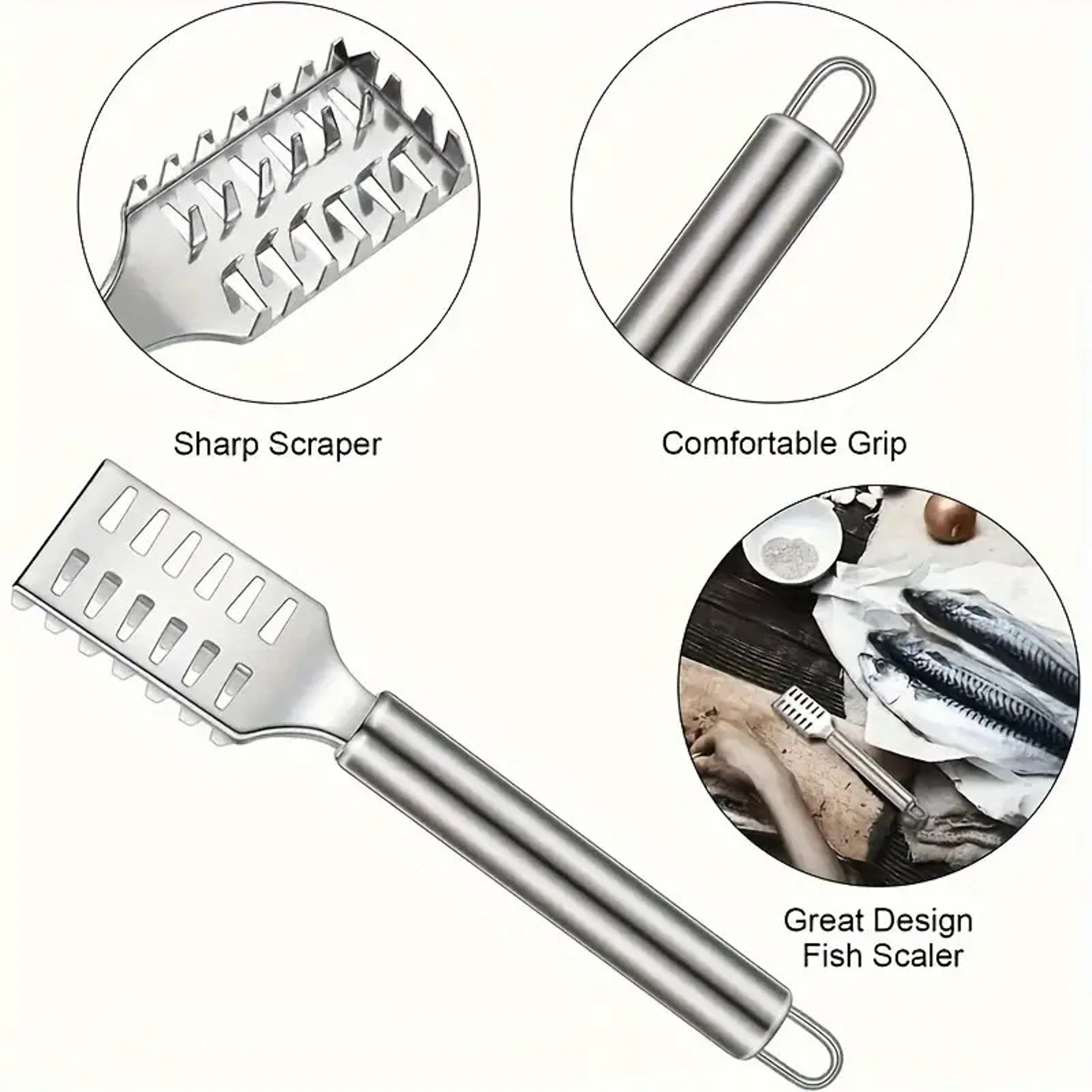 Multipurpose Kitchen Scraper Fish Scaler and Ginger Peeler Tool – view 4