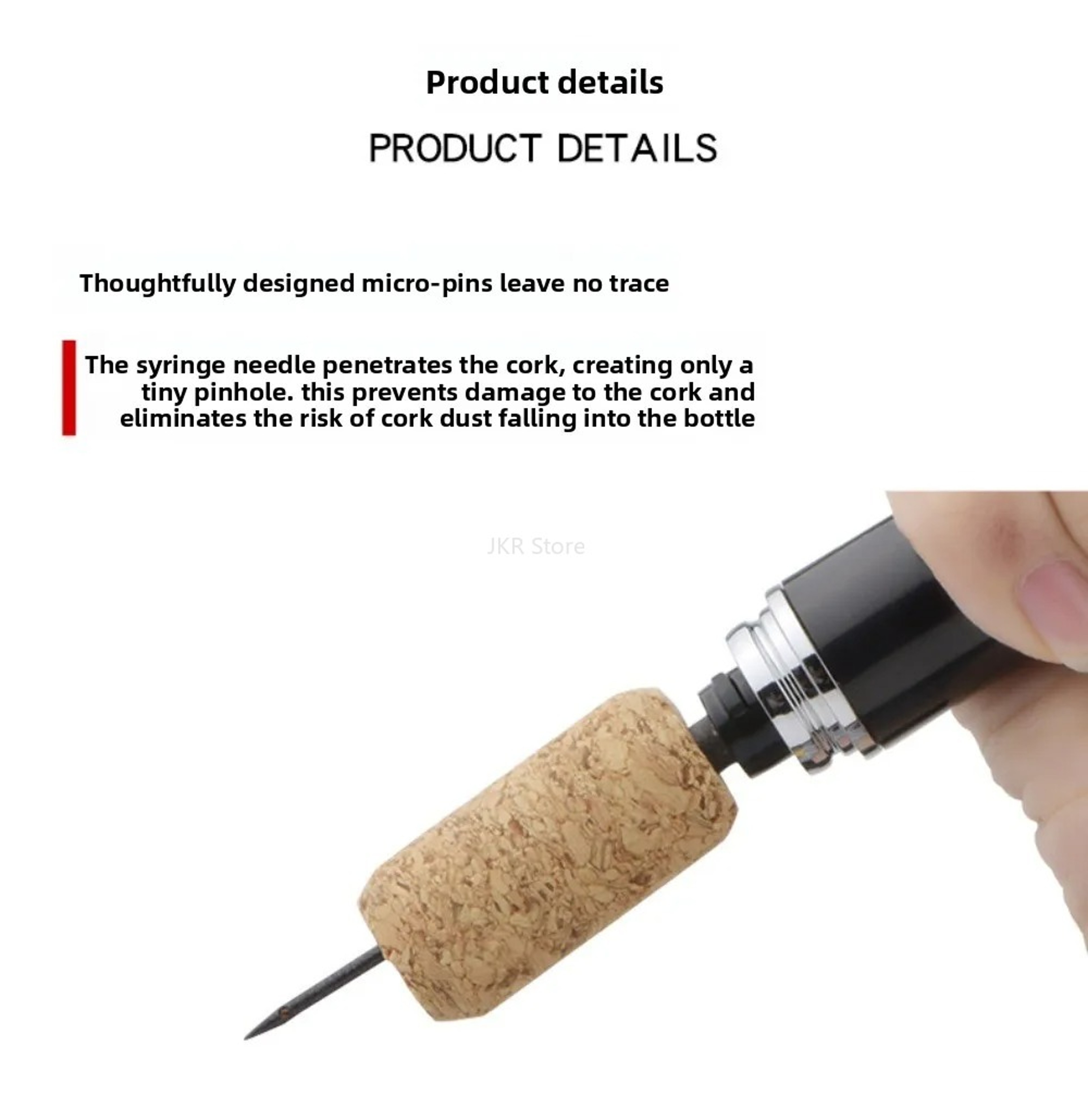 Air Pressure Wine Opener Portable Cork Remover With Foil Cutter 3