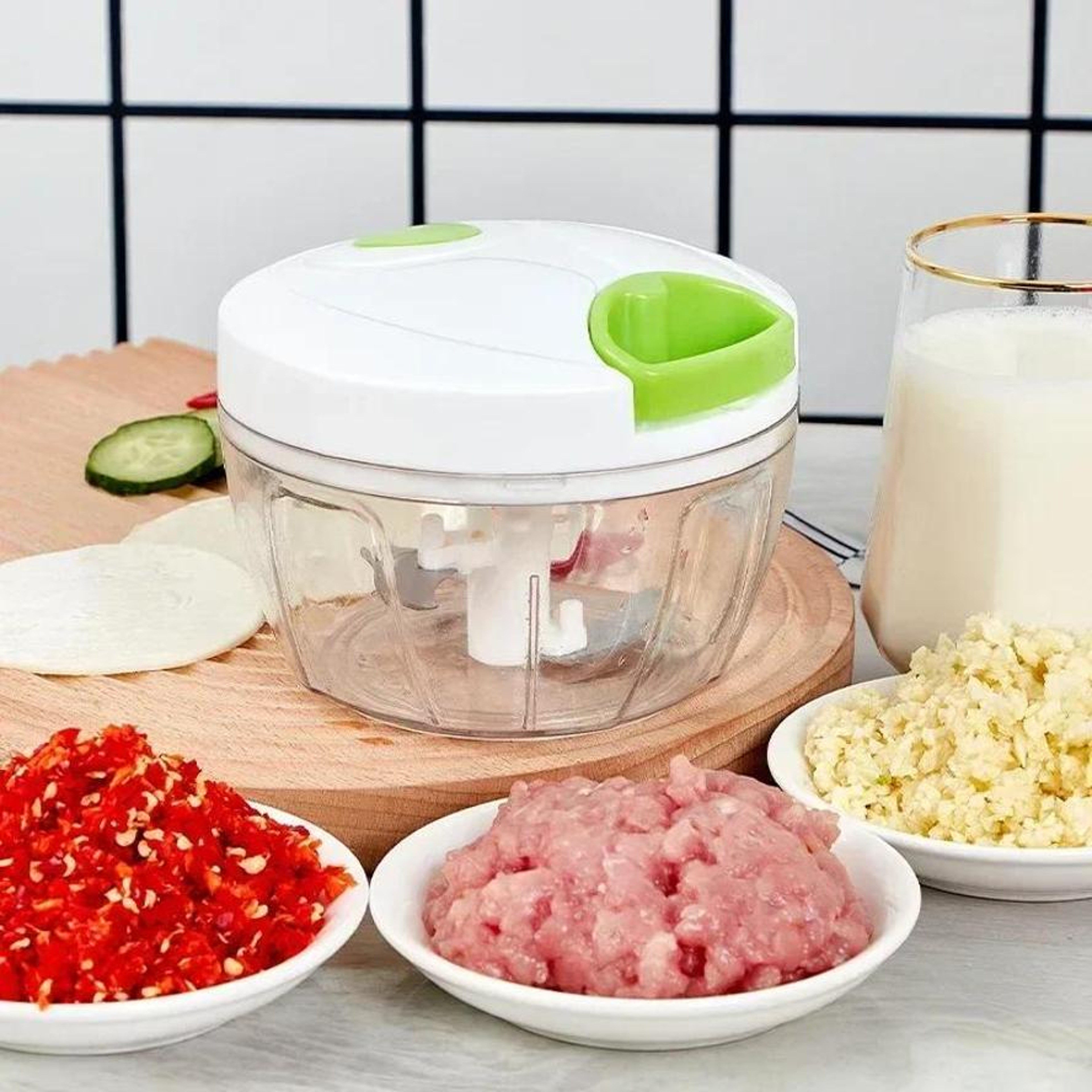 Manual Meat Mincer and Food Chopper for Meat Vegetables Fruits and Nuts – view 4