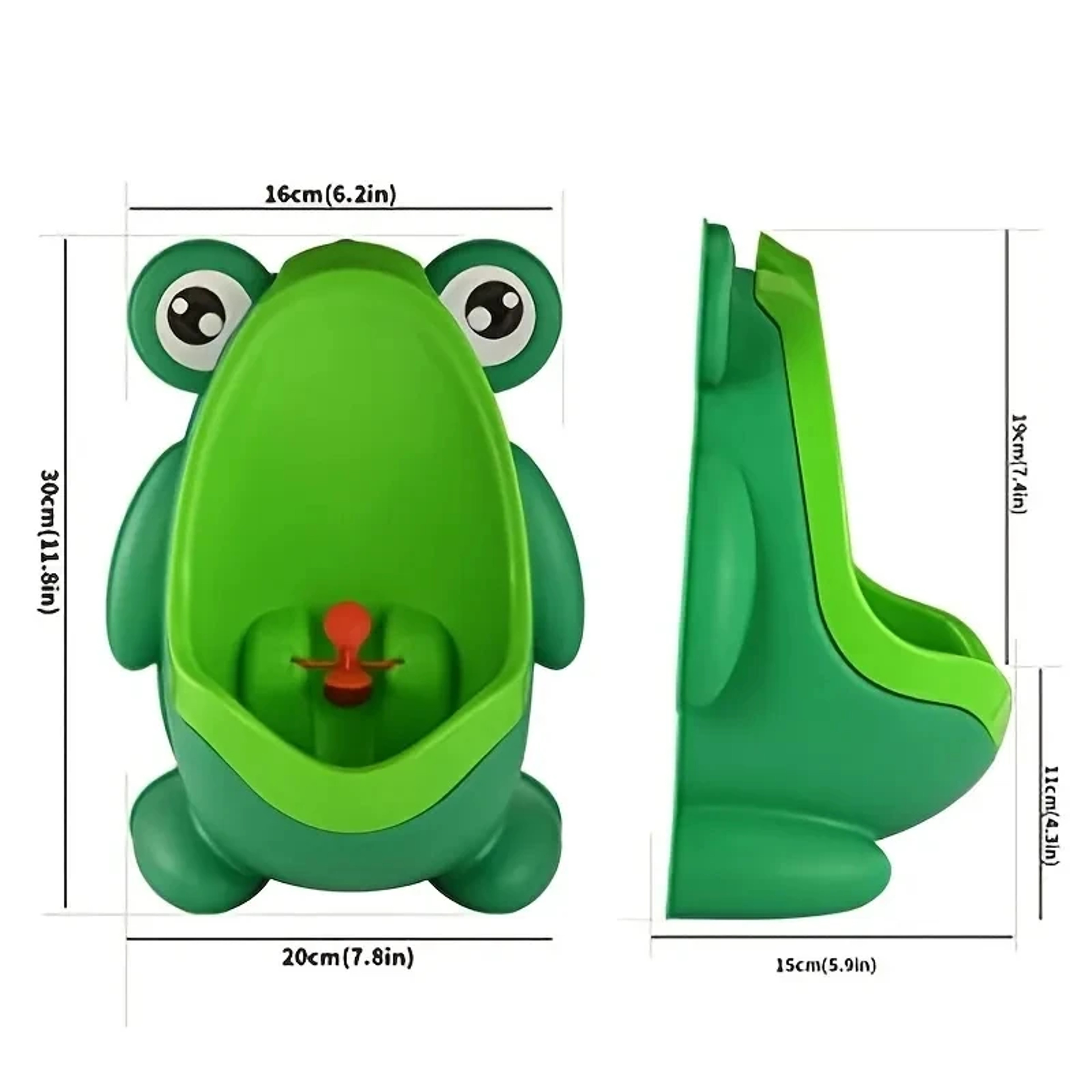 Cute Frog Urinal for Boys Potty Training with Fun Aiming Target – view 3