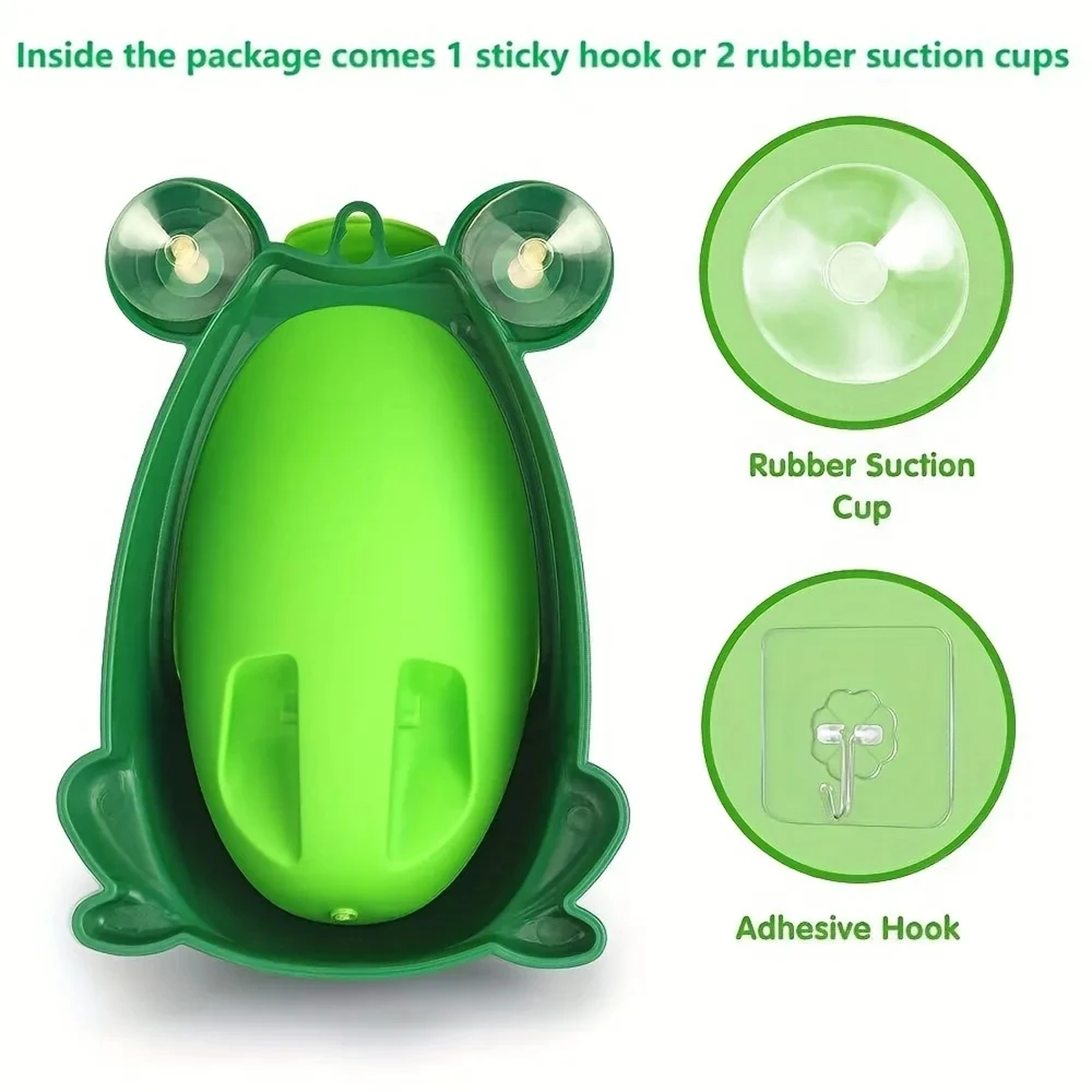 Cute Frog Urinal for Boys Potty Training with Fun Aiming Target – view 4