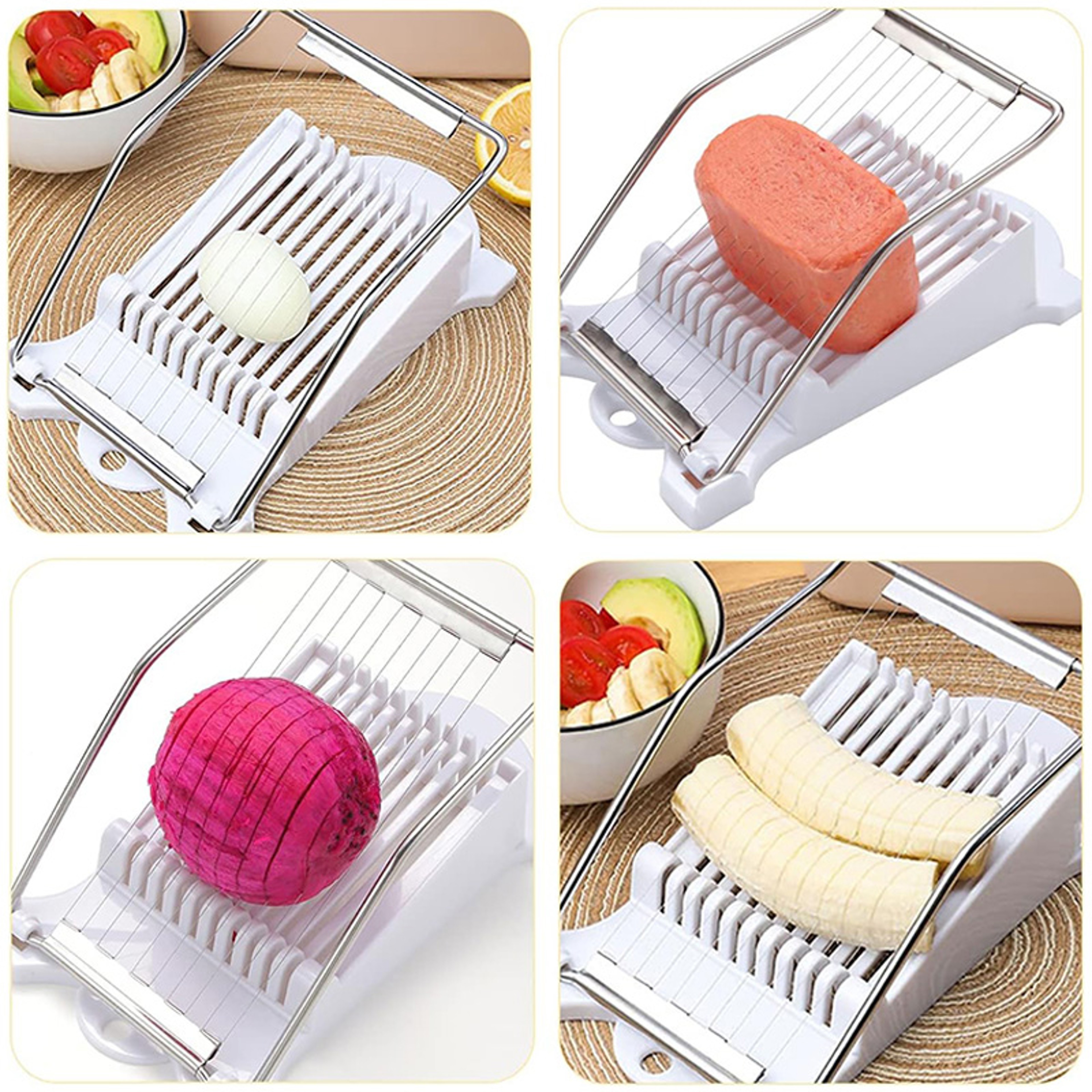 Stainless Steel Luncheon Meat Slicer Egg Divider and Banana Fruit Cutter – view 3