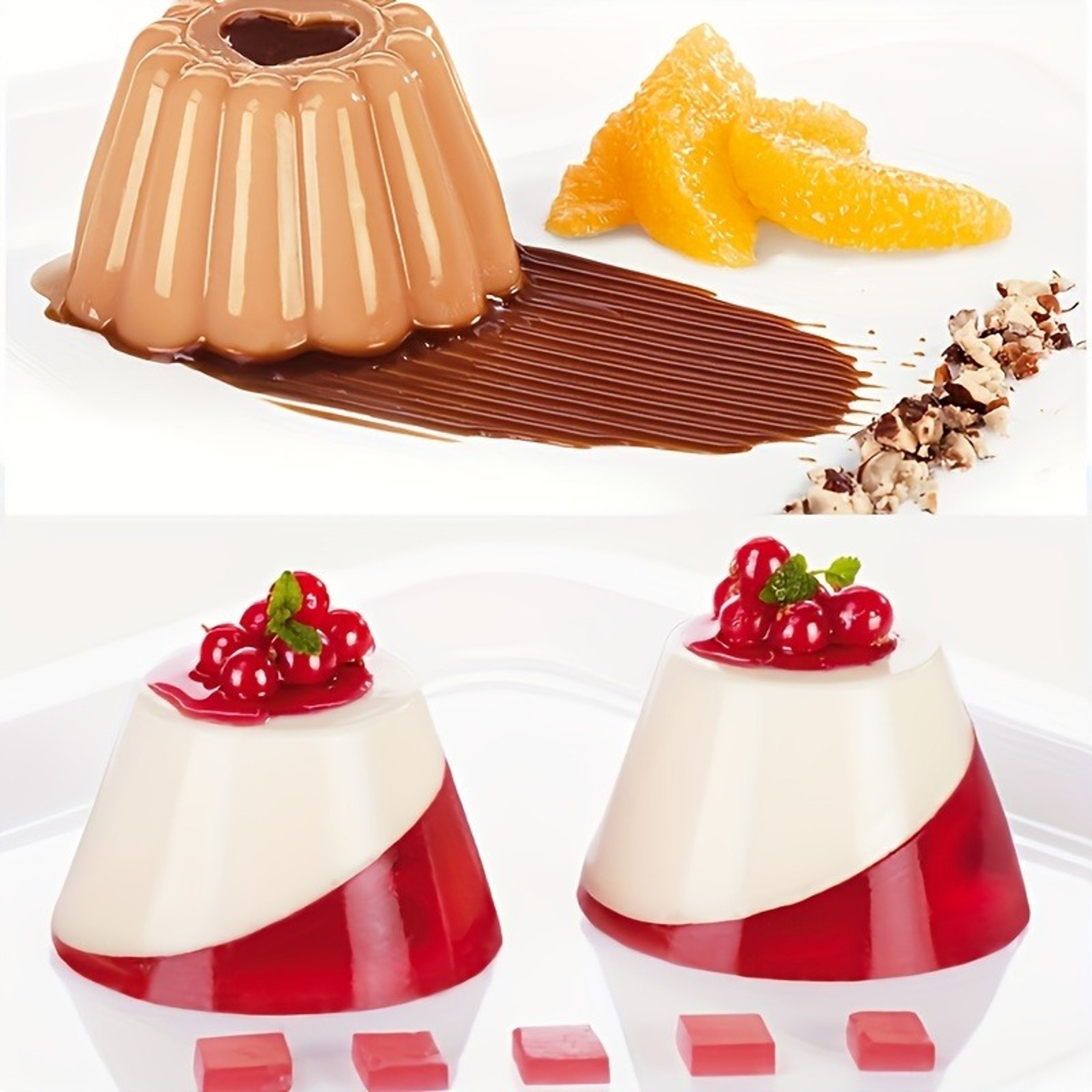 Pudding Molds Set for Mousse Cakes Jelly and Homemade Desserts – view 3