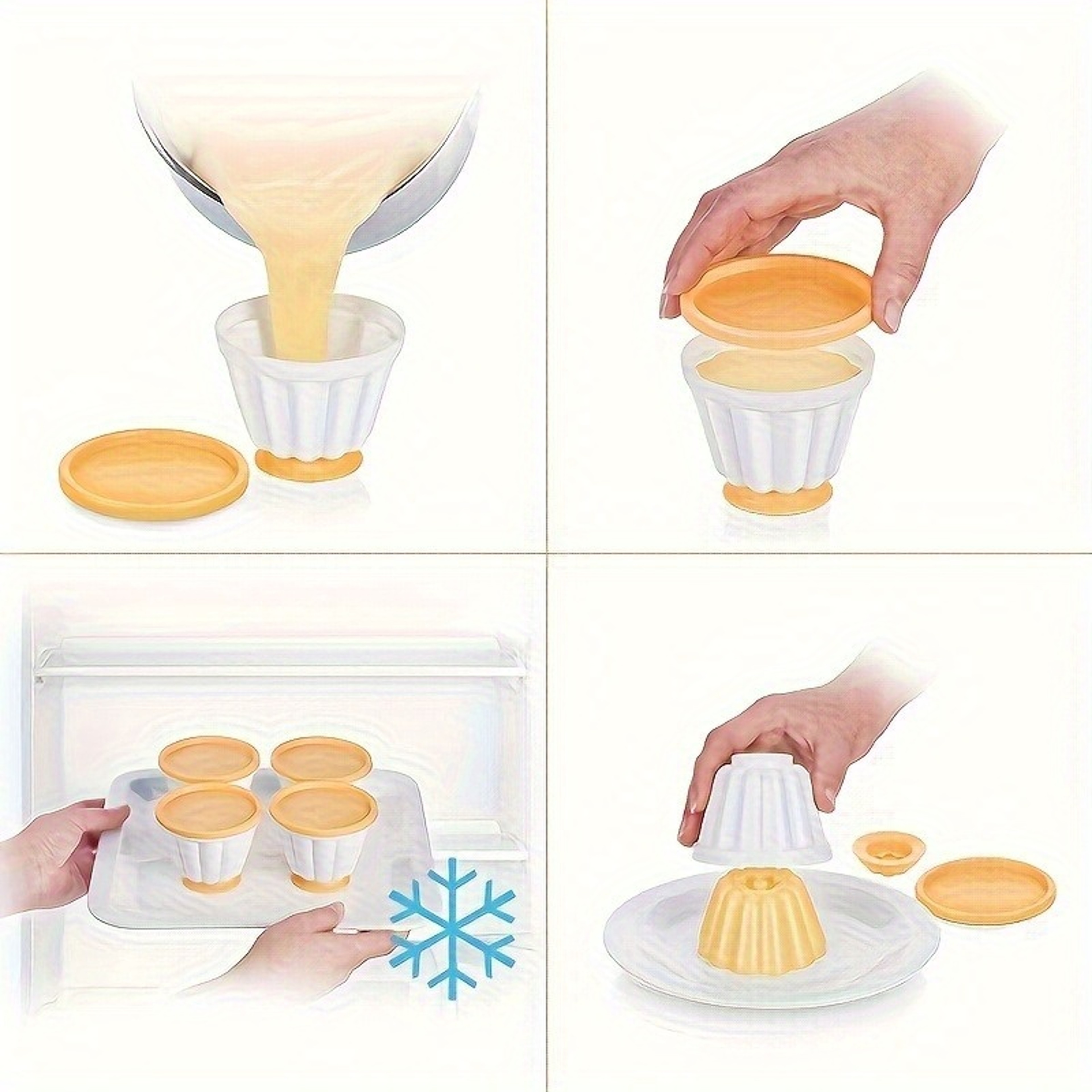 Pudding Molds Set for Mousse Cakes Jelly and Homemade Desserts – view 5