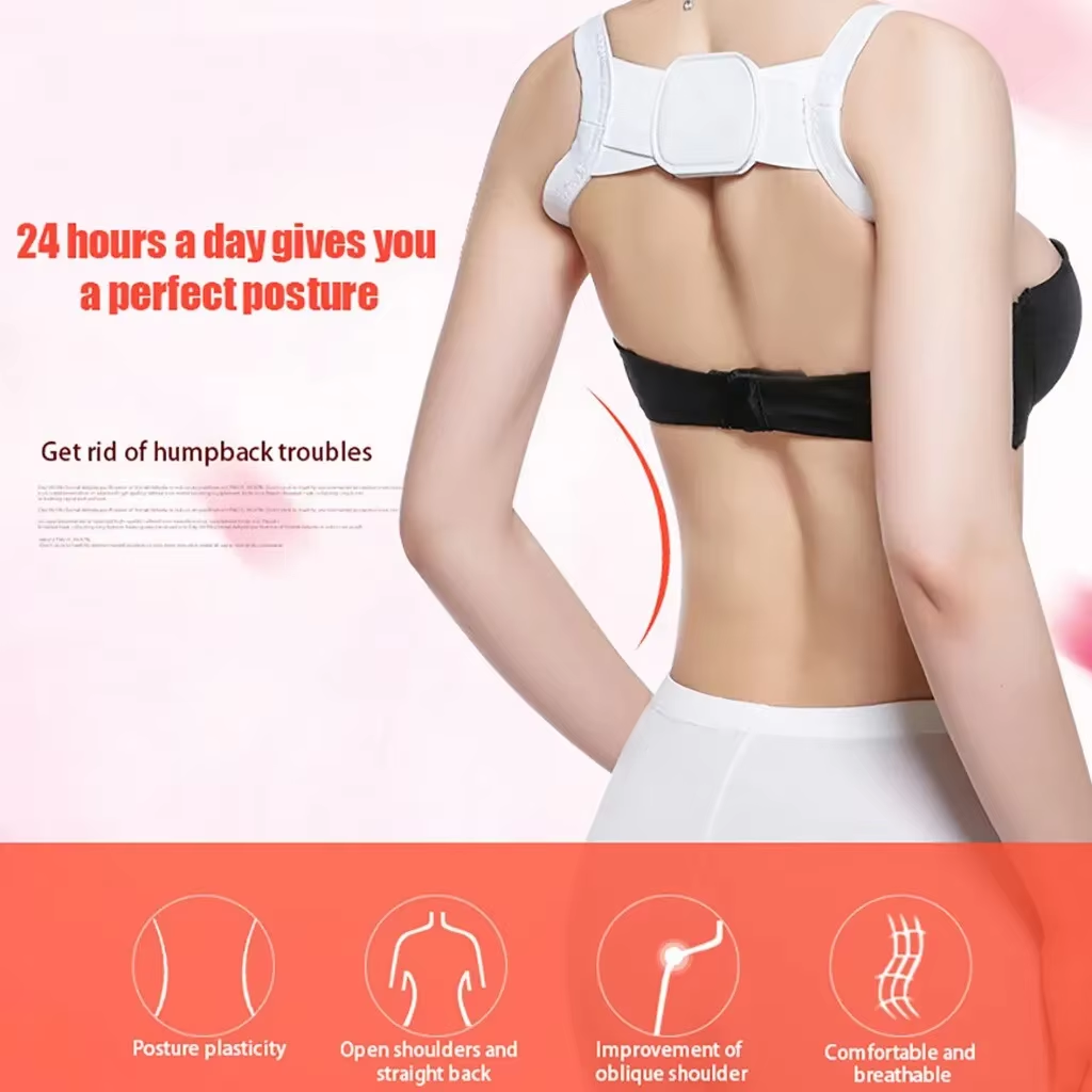 Adjustable Invisible Posture Corrector Back Support Belt for Better Alignment and Comfort – view 4