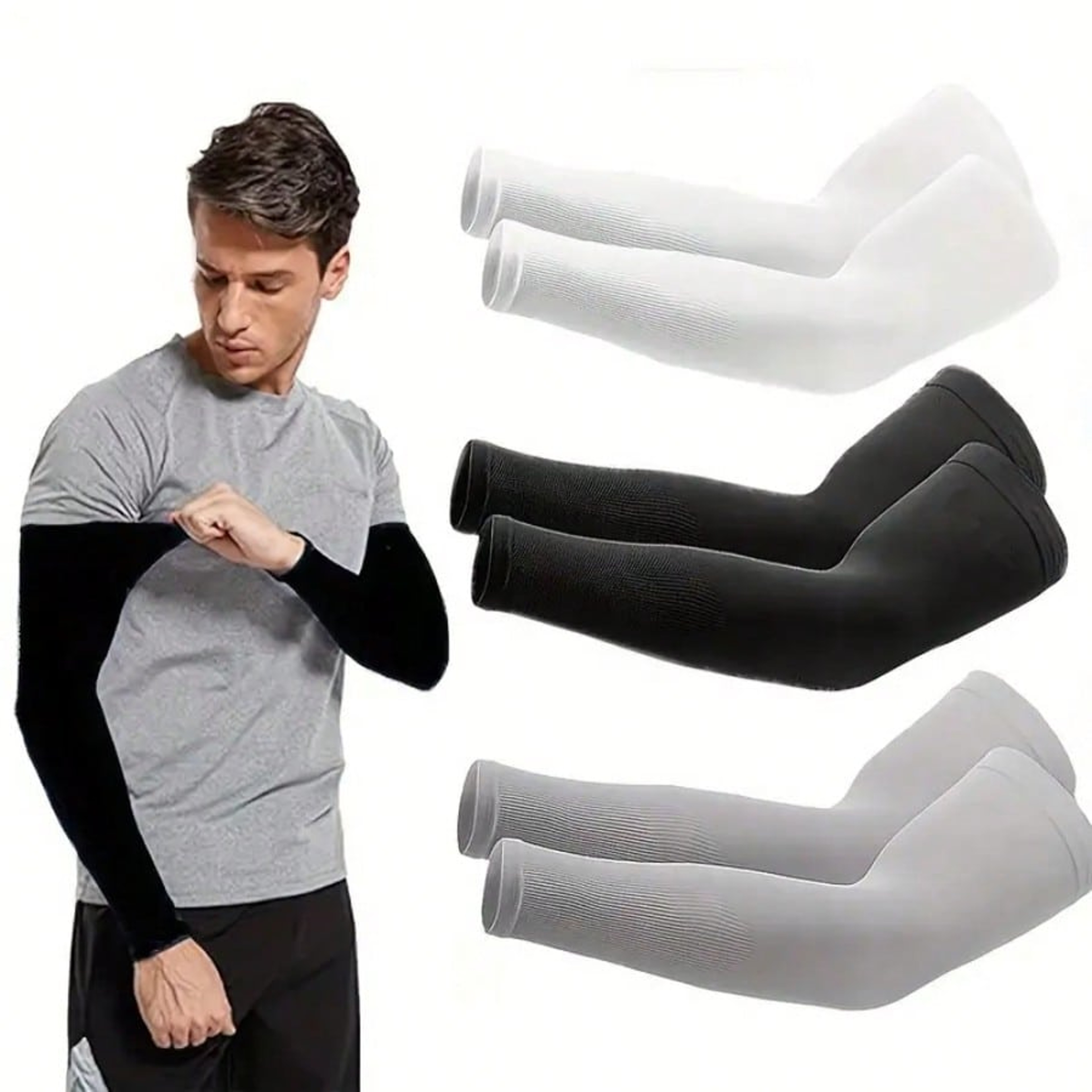 Quick Dry UV Protection Arm Sleeves For Cycling Running Sports And Outdoor Activities 0