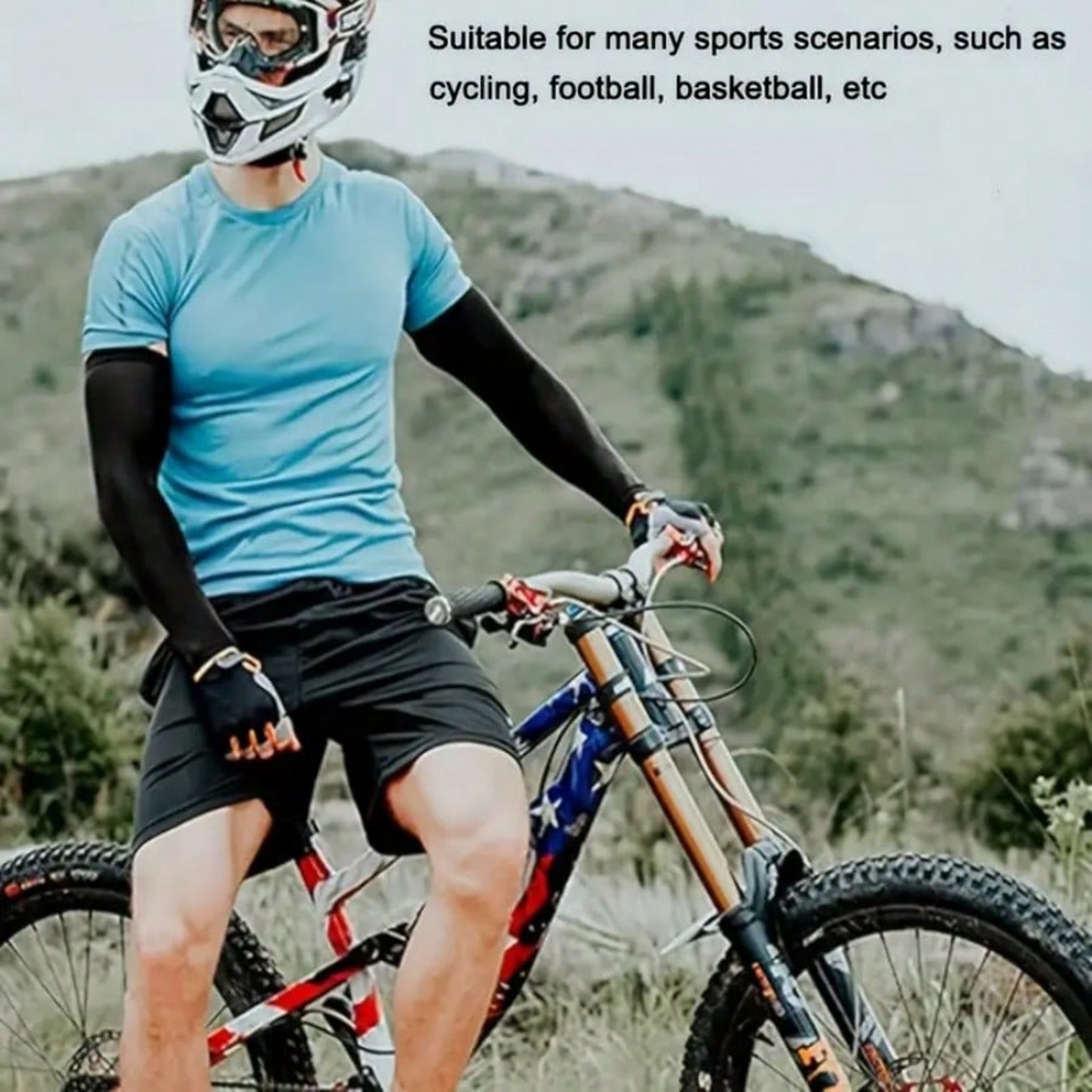 Quick Dry UV Protection Arm Sleeves For Cycling Running Sports And Outdoor Activities 4