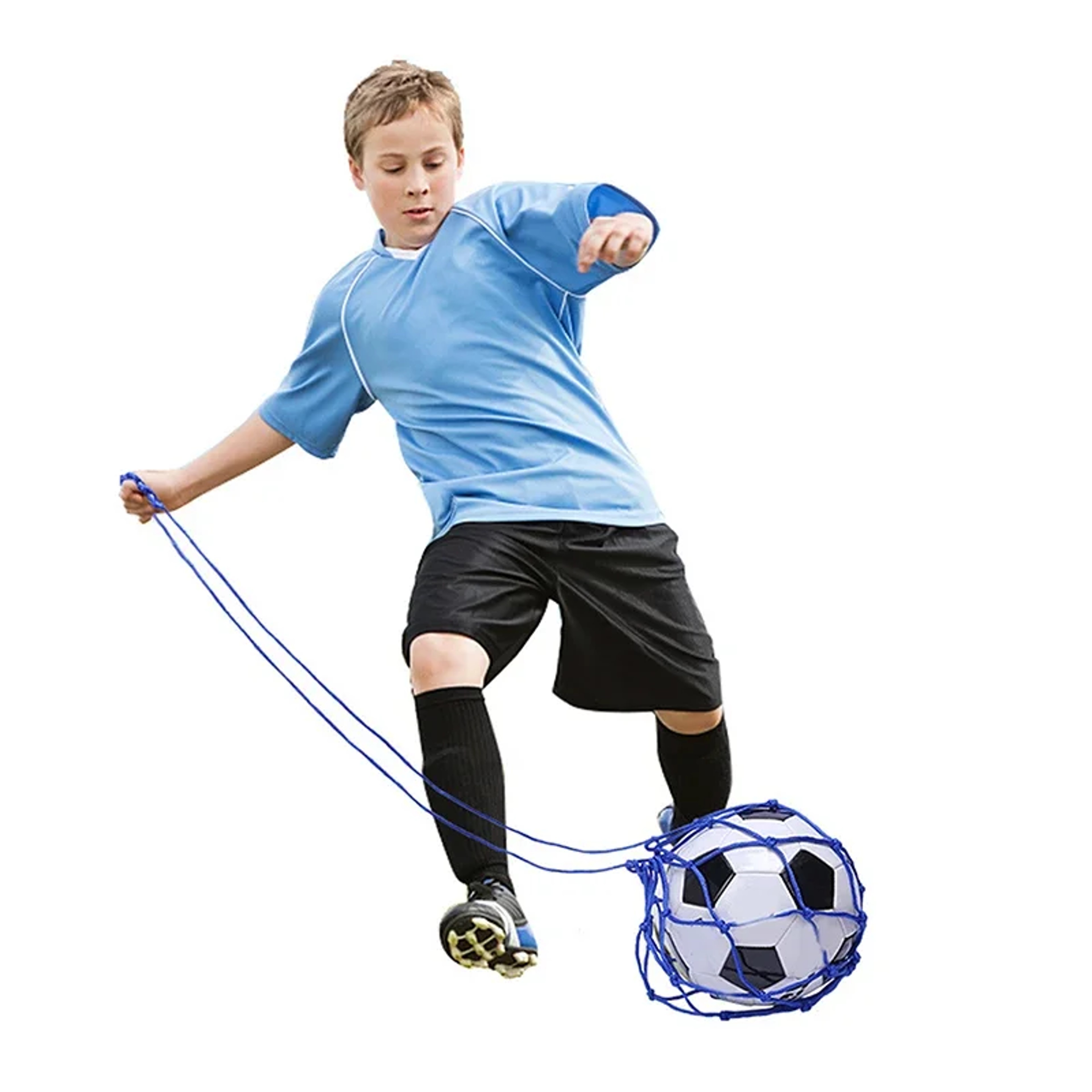 Solo Soccer Kick Trainer and Portable Ball Carry Net – view 3