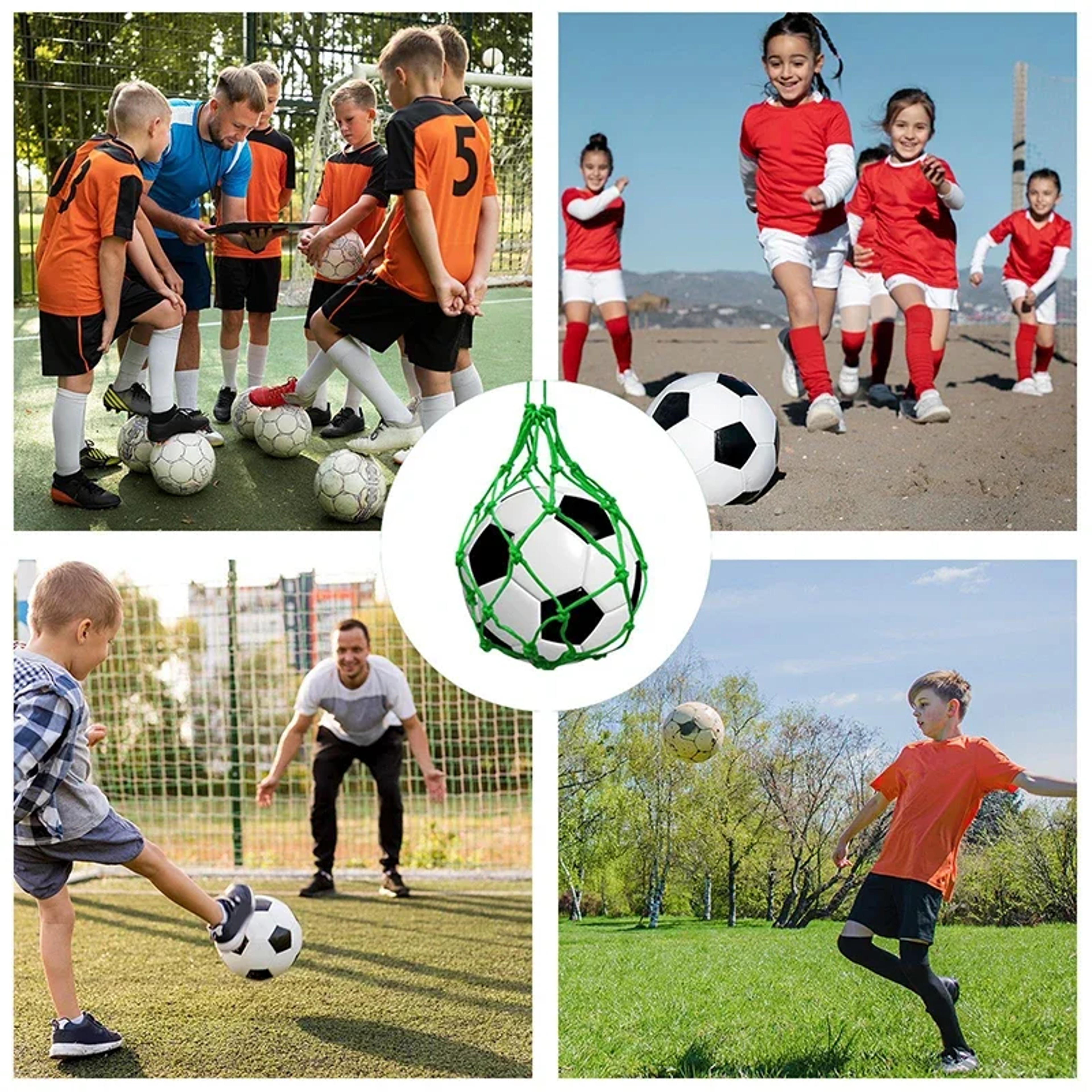 Solo Soccer Kick Trainer and Portable Ball Carry Net – view 6