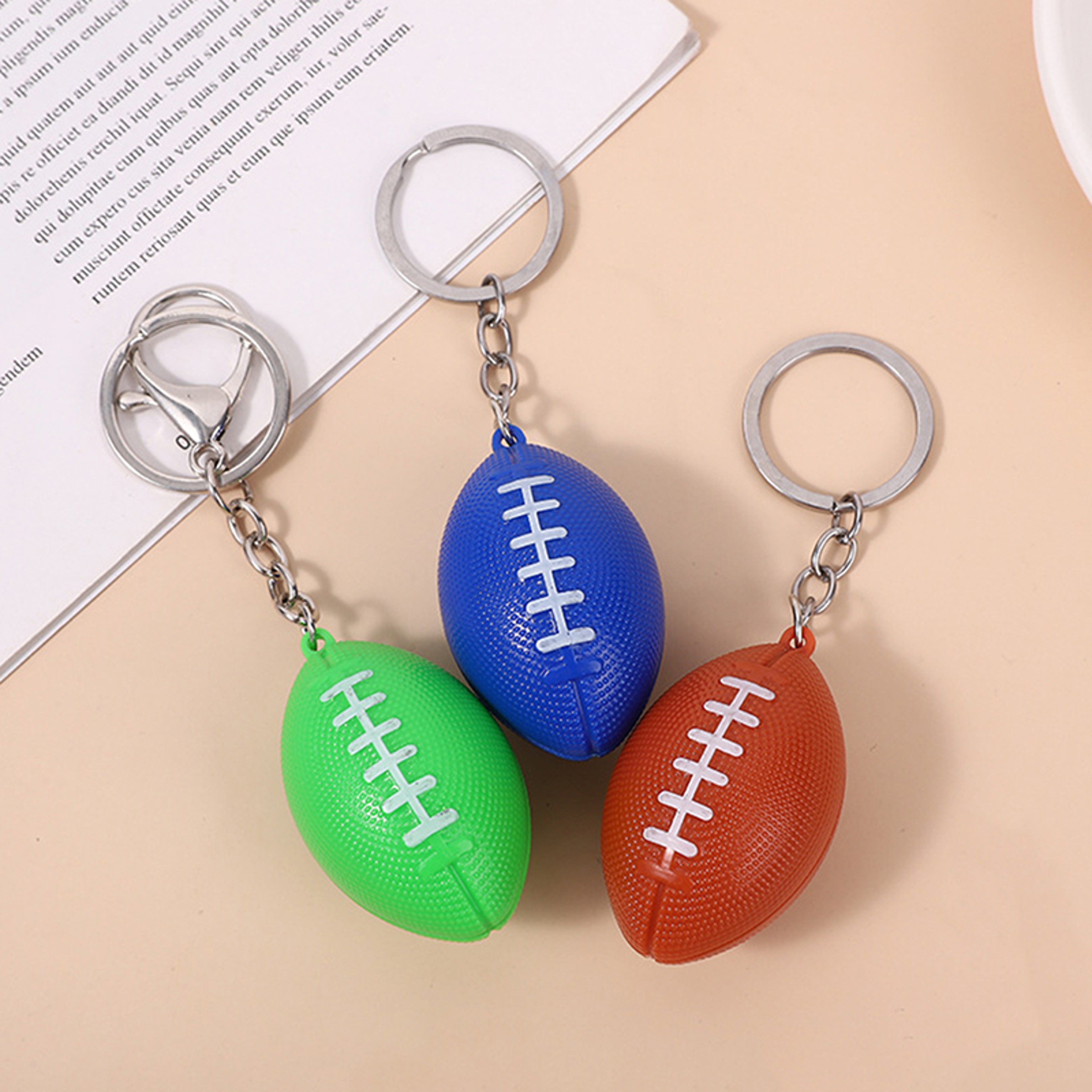Rugby Ball Keychain Gift For Players And Fans 3