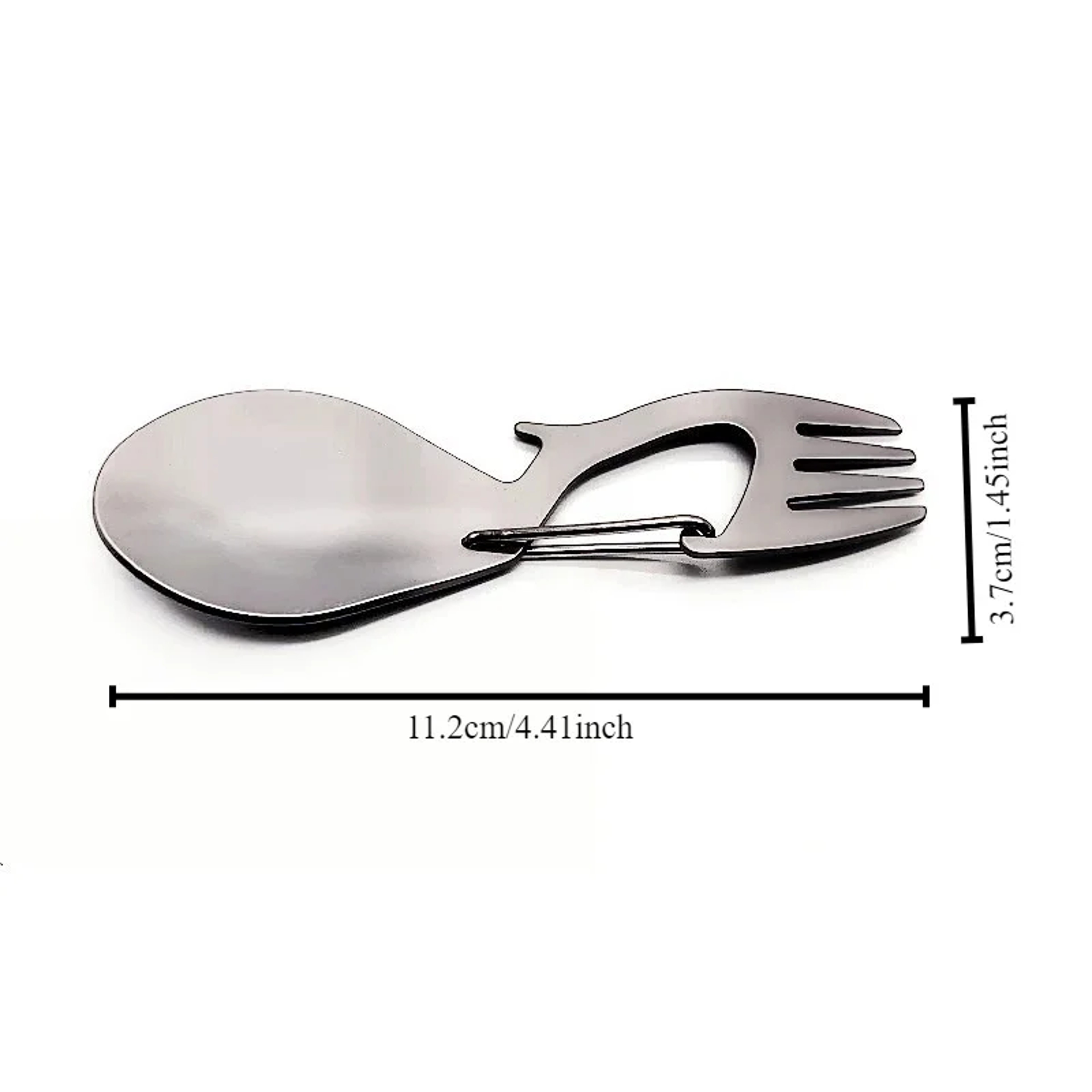 Compact Stainless Steel Camping Spork Reusable Fork Spoon – view 3