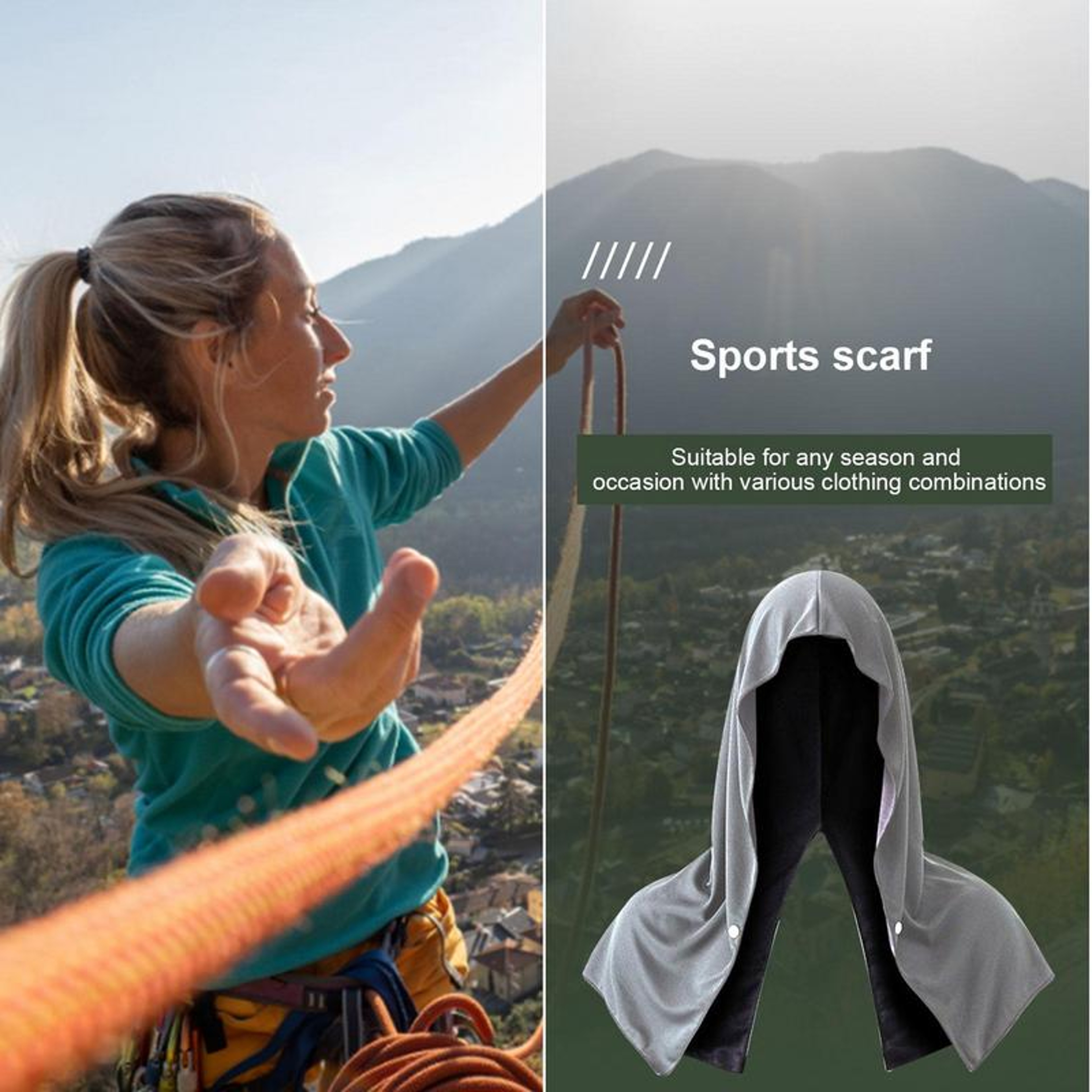 Cooling Hoodie Towel With Reusable Cooling Fabric For Outdoor Sports And Sun Protection 2