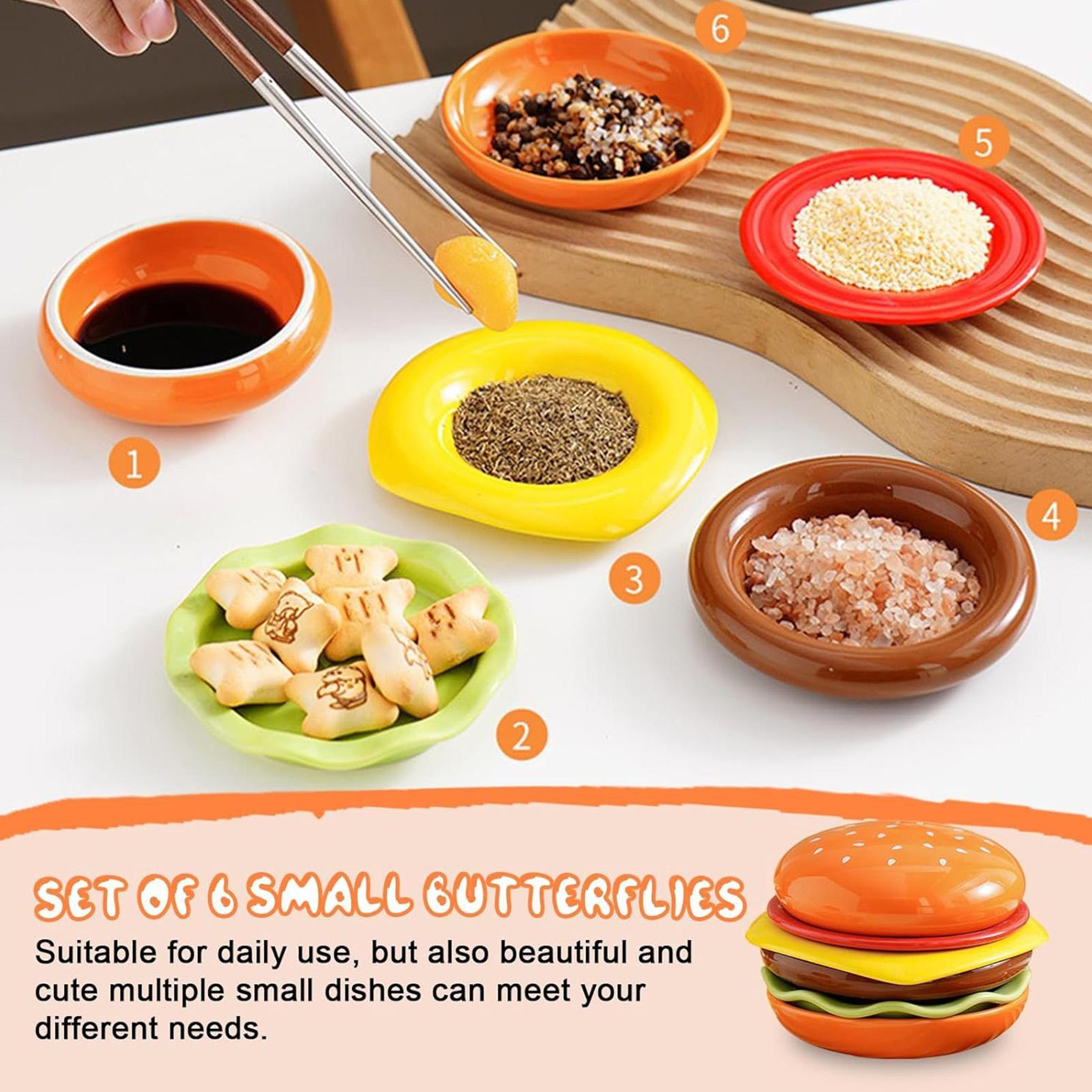 Stackable Hamburger Plate Set with Sauce Containers for Fun Kitchen Dining – view 5