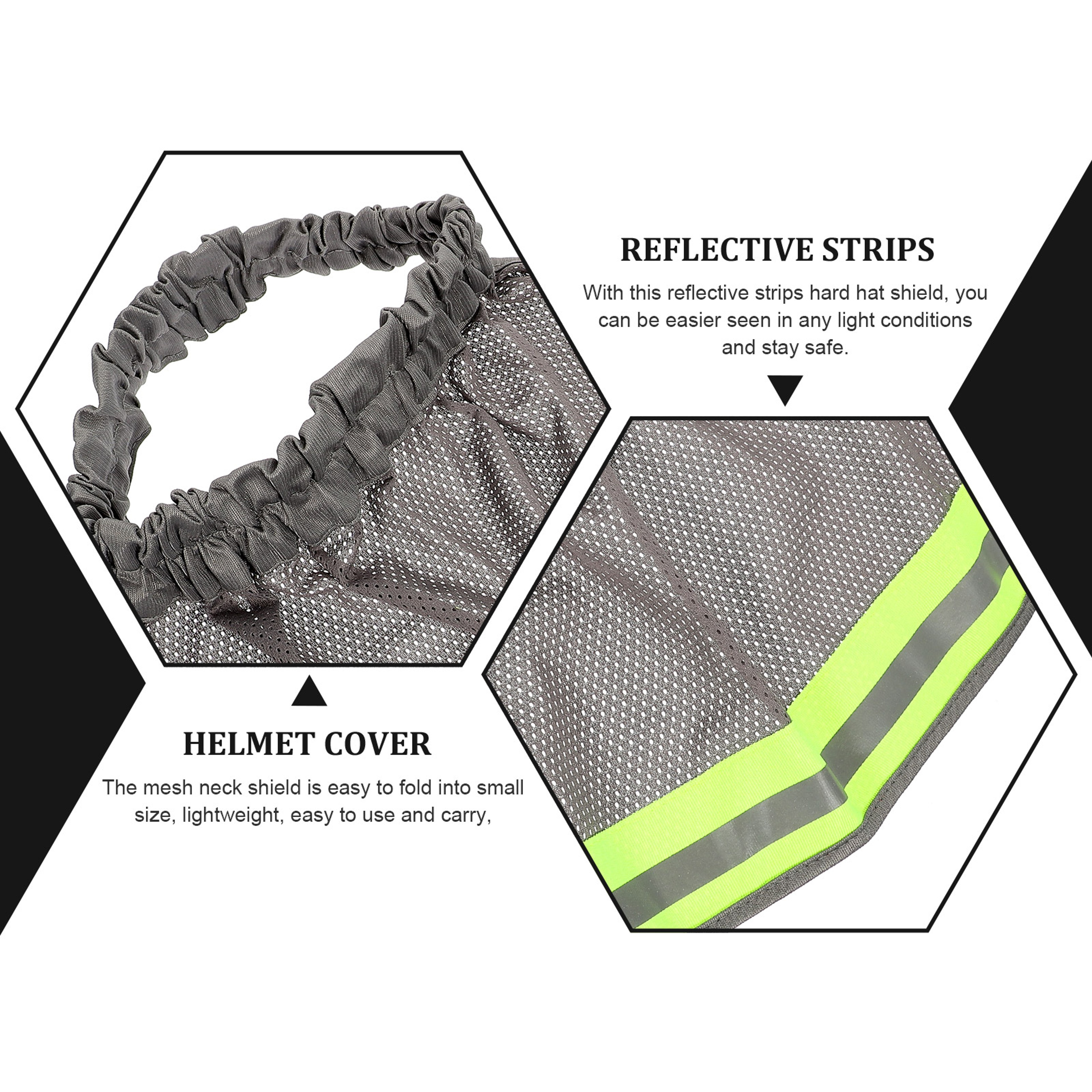 Reflective Hard Hat Sun Shade with Breathable Mesh Neck Cover – view 2