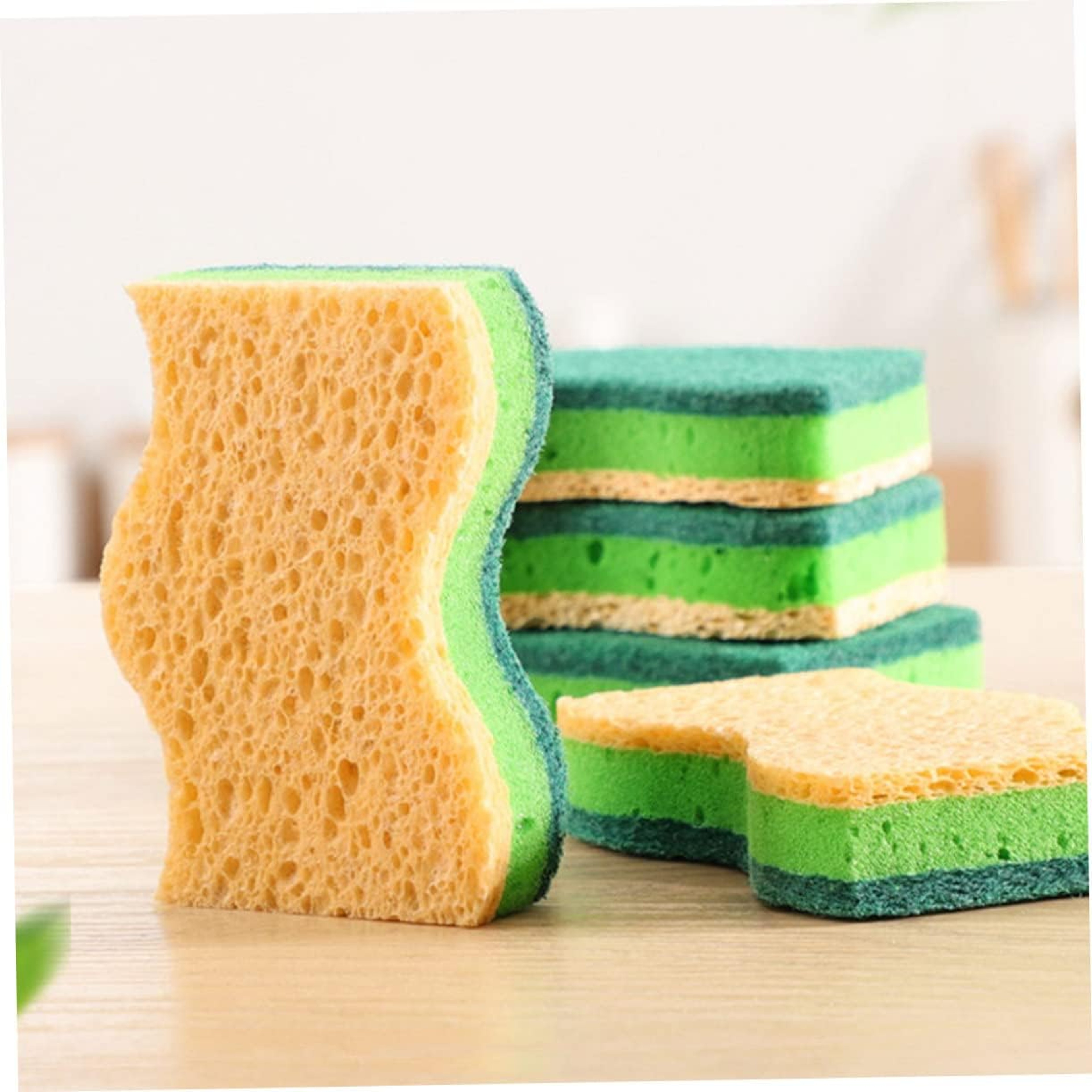 Commercial Wood Pulp Dishwashing Sponges Non Scratch Bulk Kitchen Scrubbers – view 2
