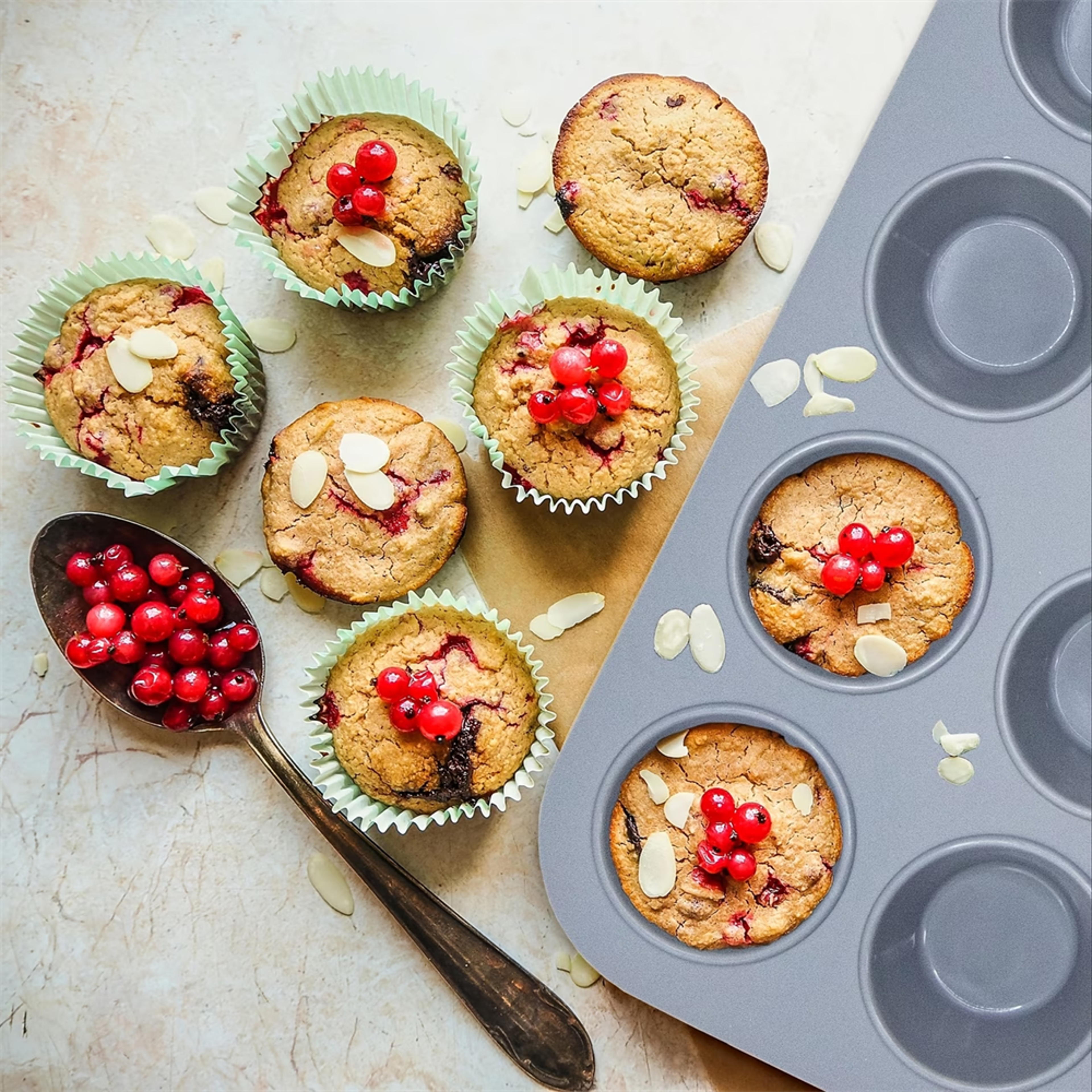 Silicone Muffin Pan Nonstick SpaceSaving Baking Mold 5