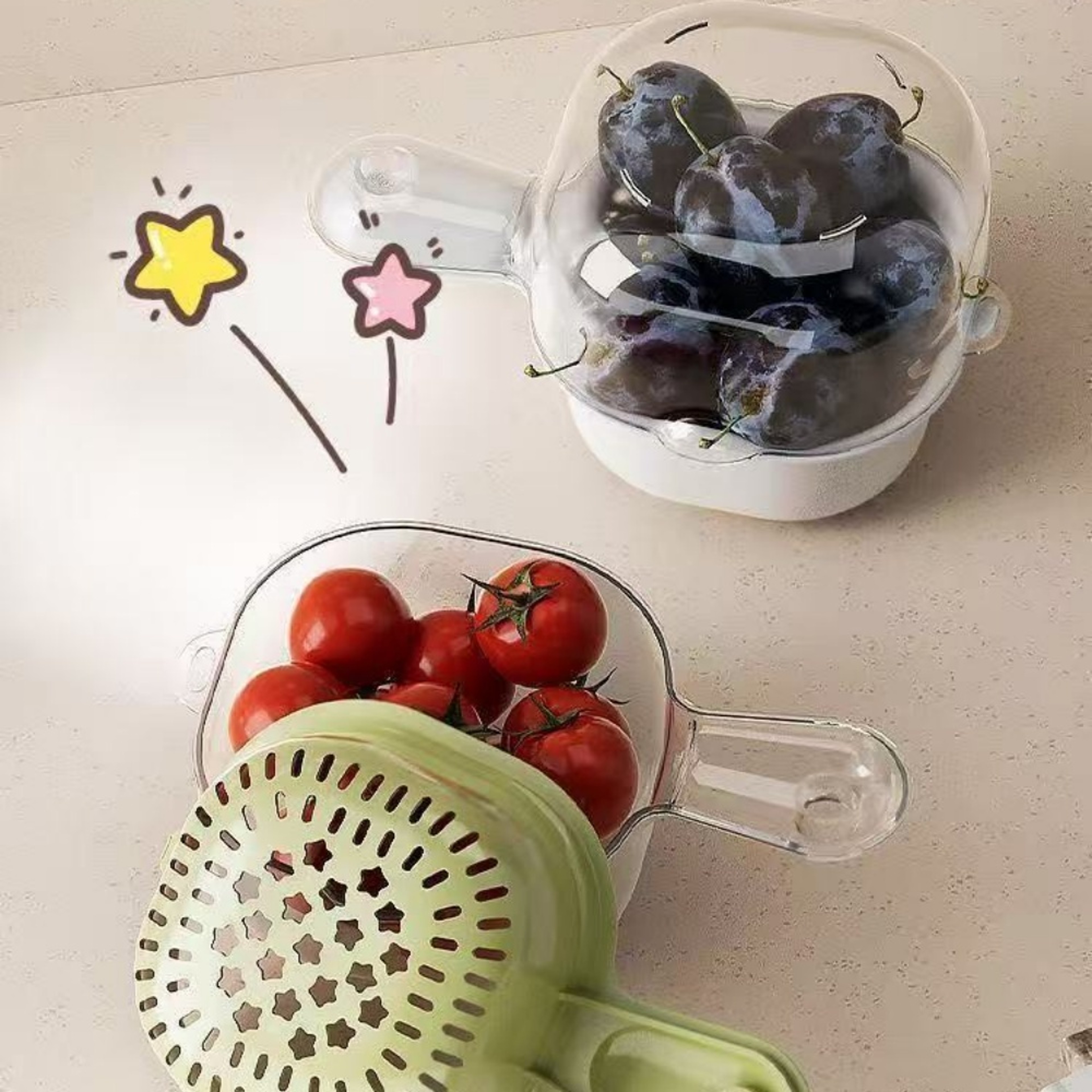 Fruit Washing And Drainage Basket With Hanging Handle 4