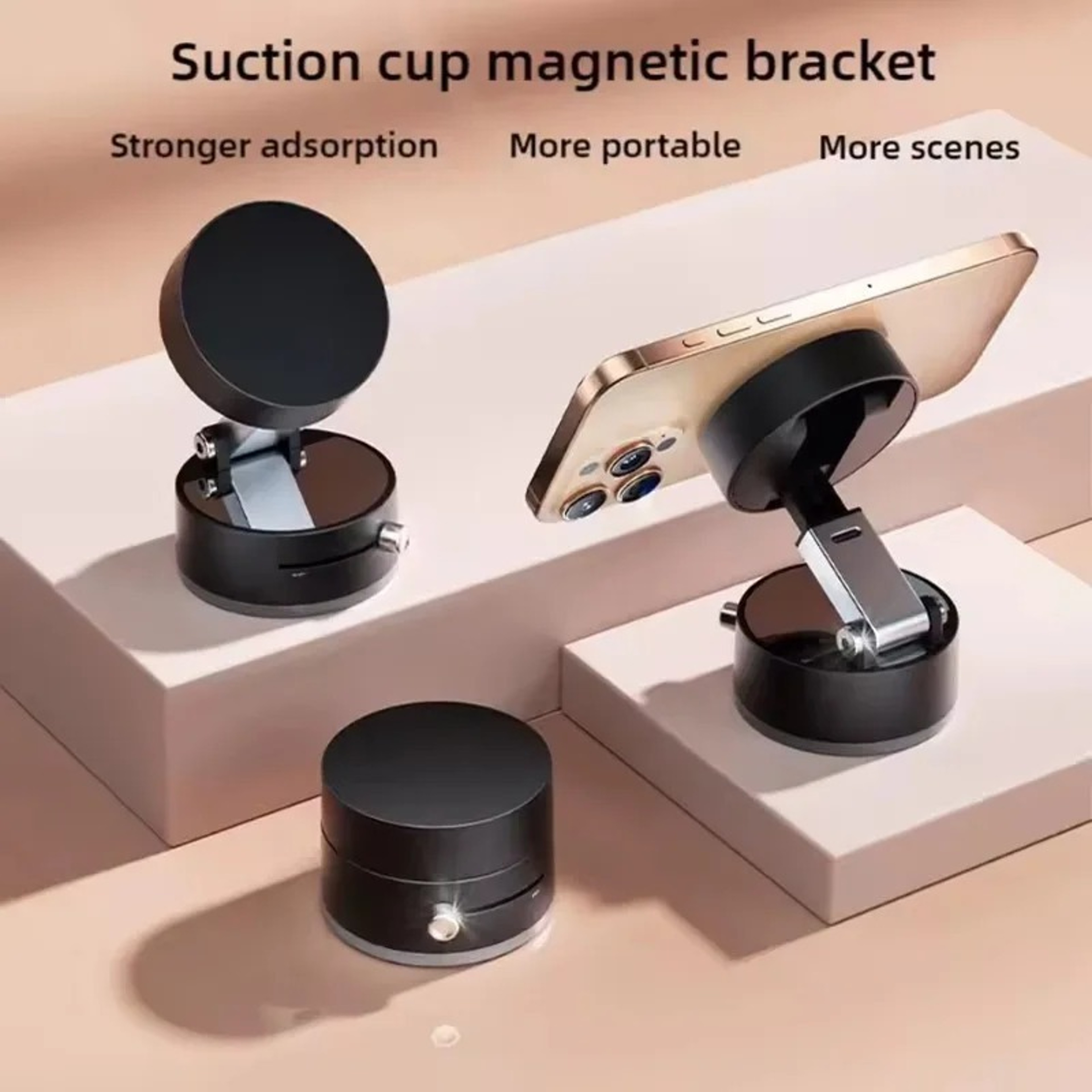 Universal Magnetic Suction Car Phone Mount With Rotation And Adjustable 1