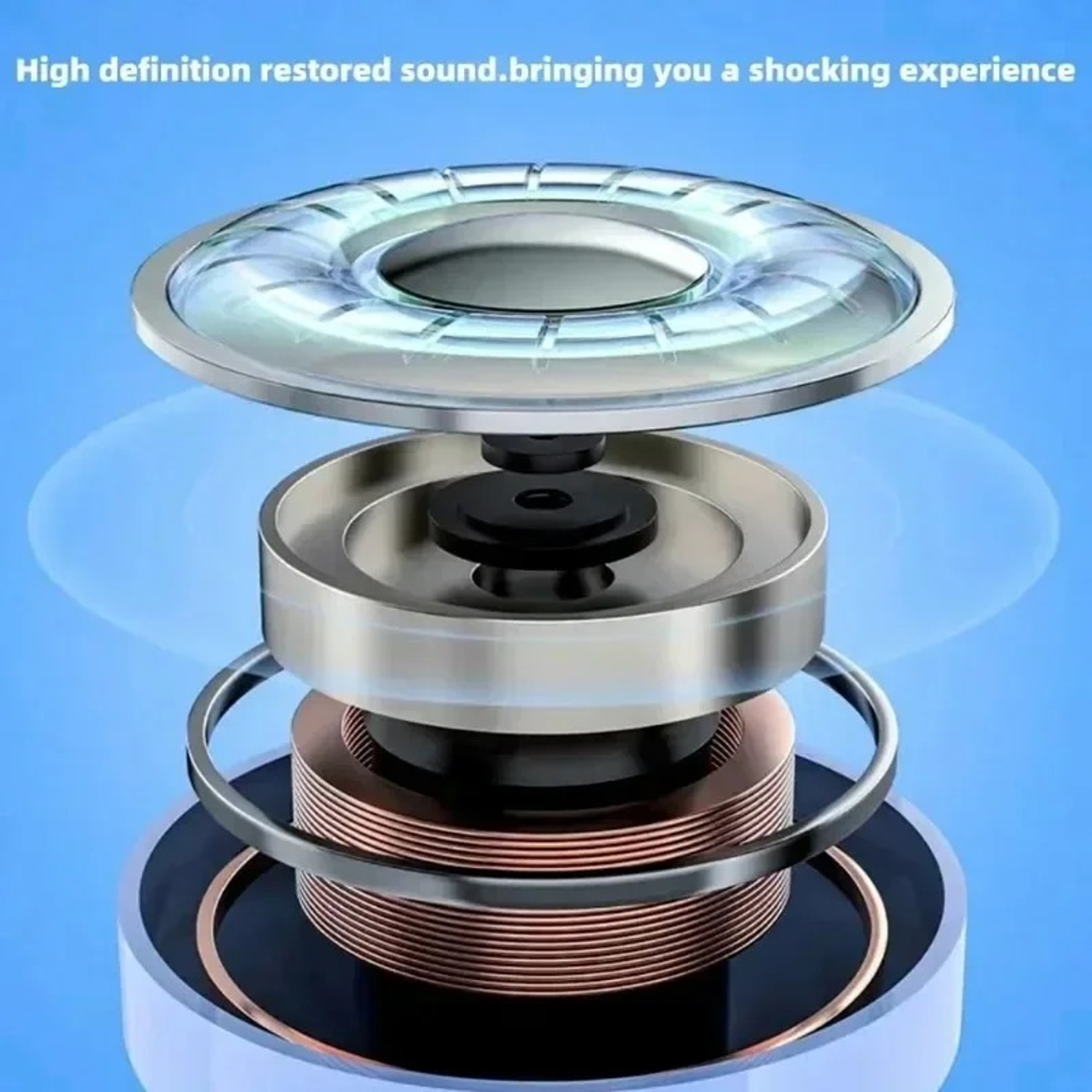 Transparent Wireless Bluetooth Earbuds With ENC Noise Reduction And Digital Display 4