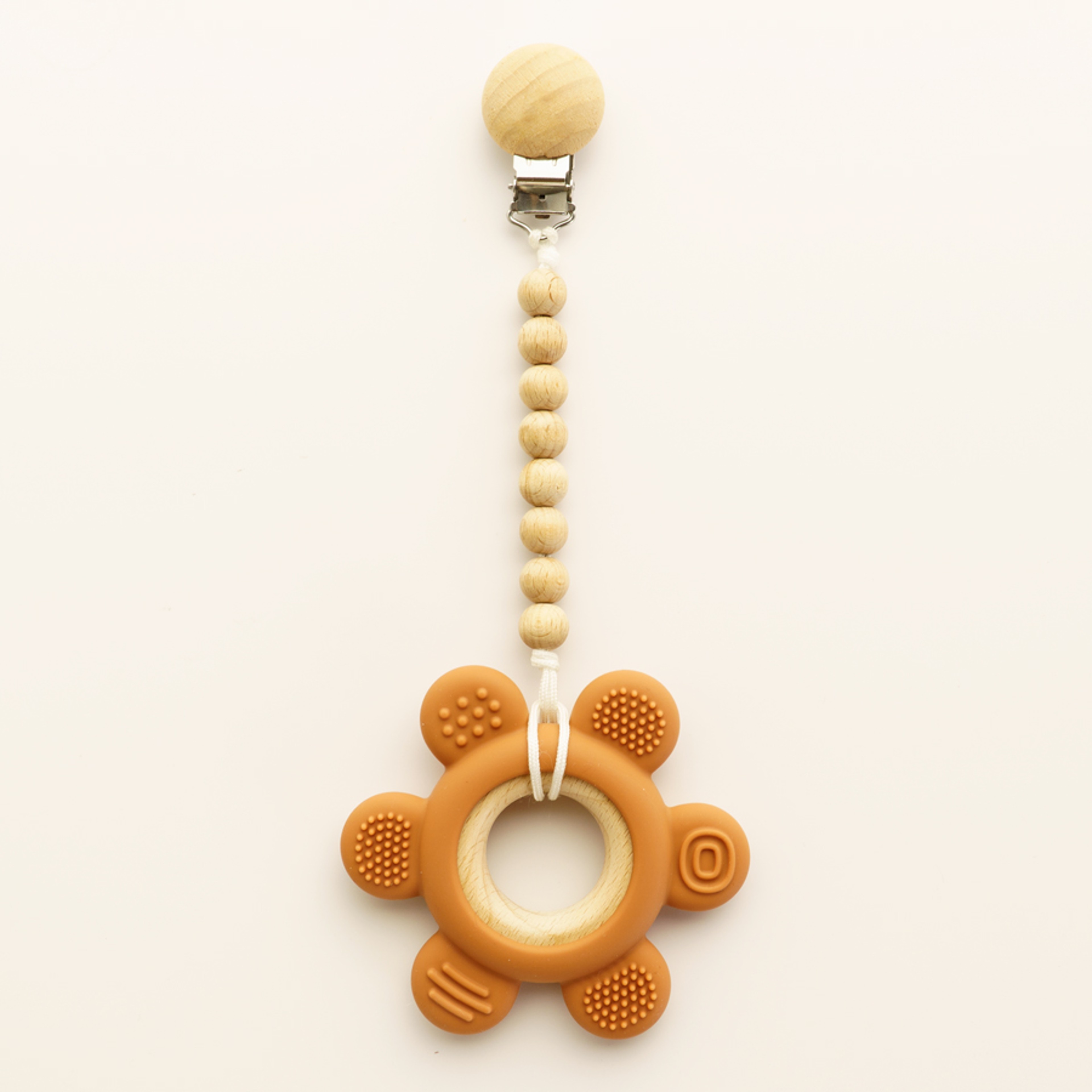 Baby Silicone Teether Necklace Rudder Shape Sensory Chew Toy 2