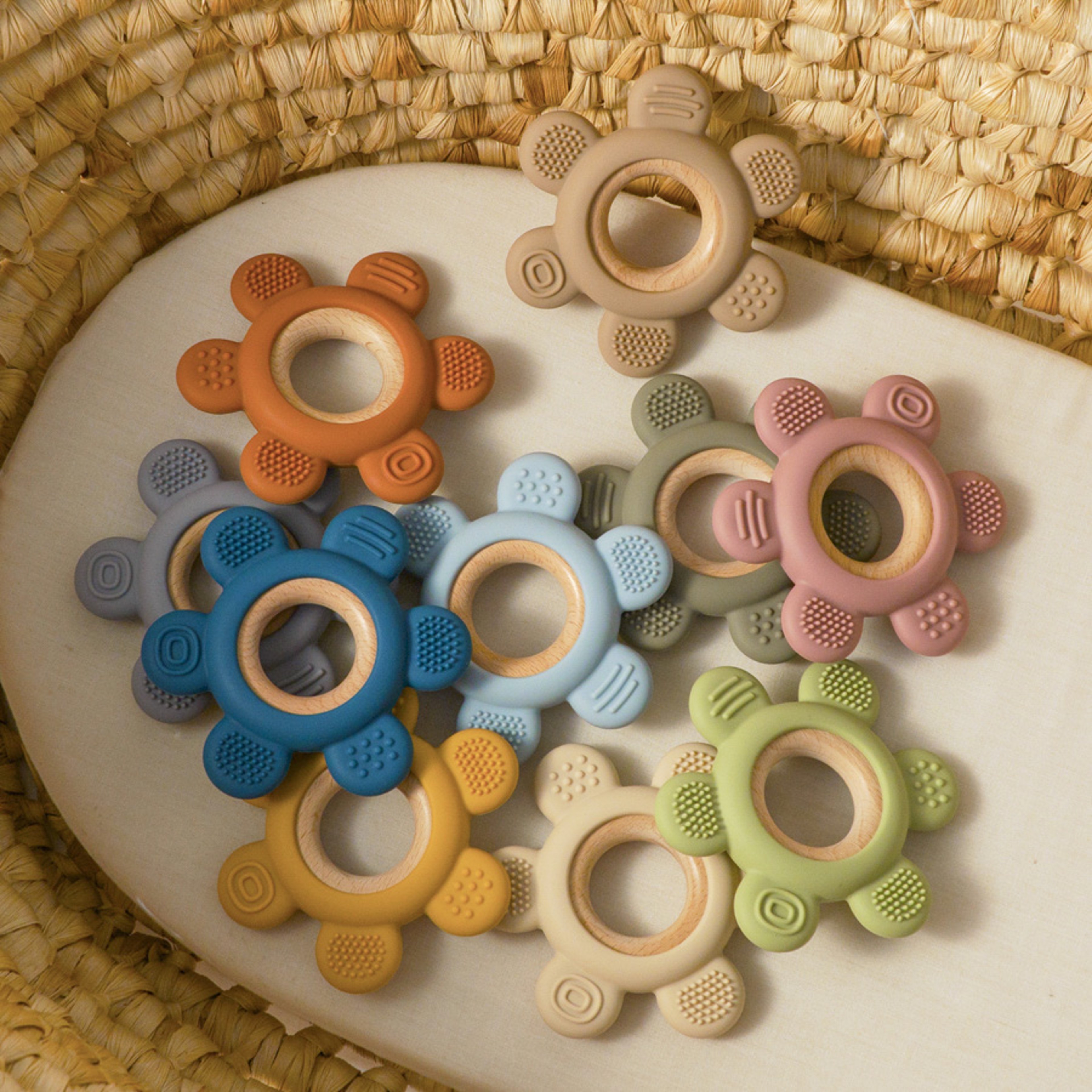 Baby Silicone Teether Necklace Rudder Shape Sensory Chew Toy 6