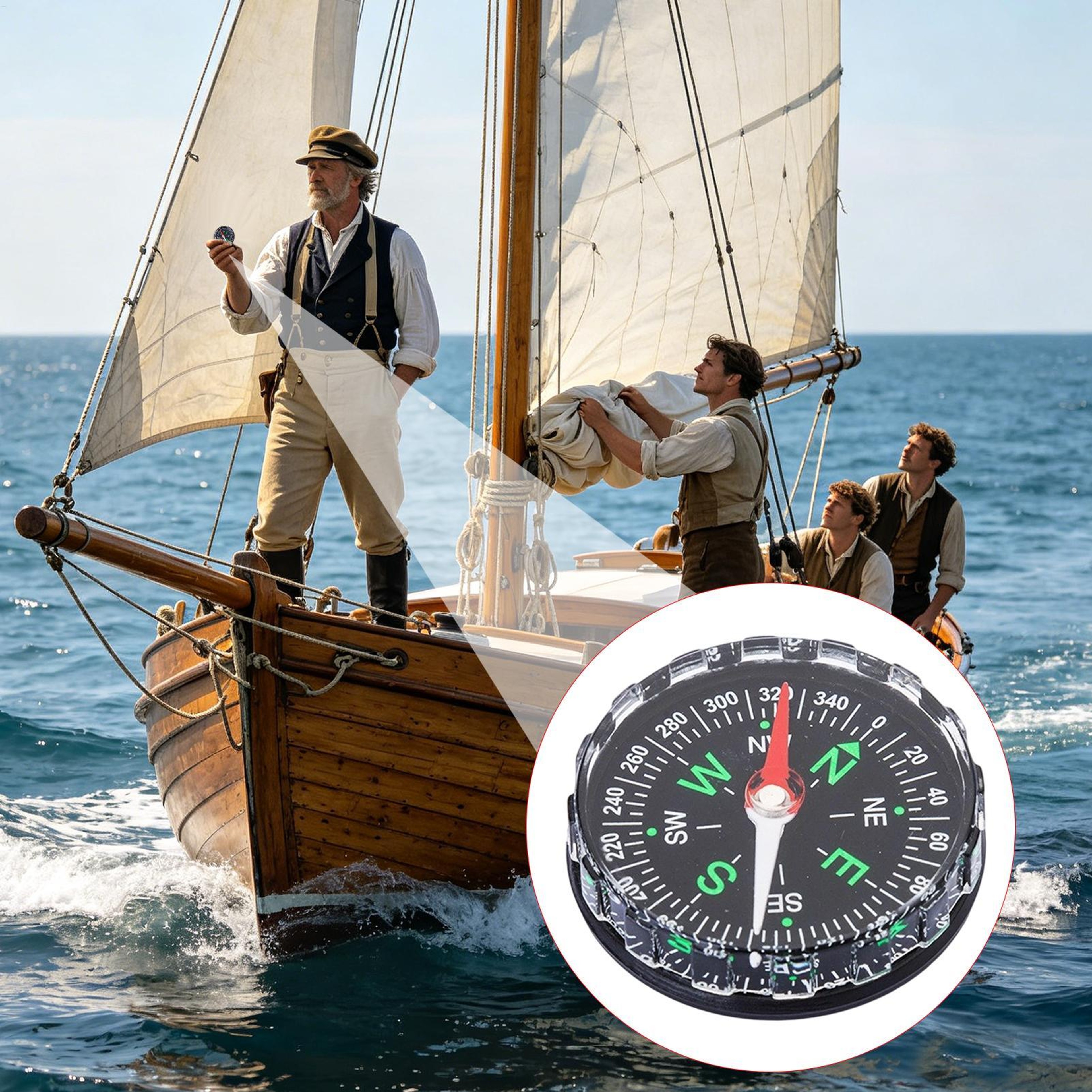Waterproof Outdoor Survival Compass Portable Navigation Tool for Hiking Camping Travel – view 6
