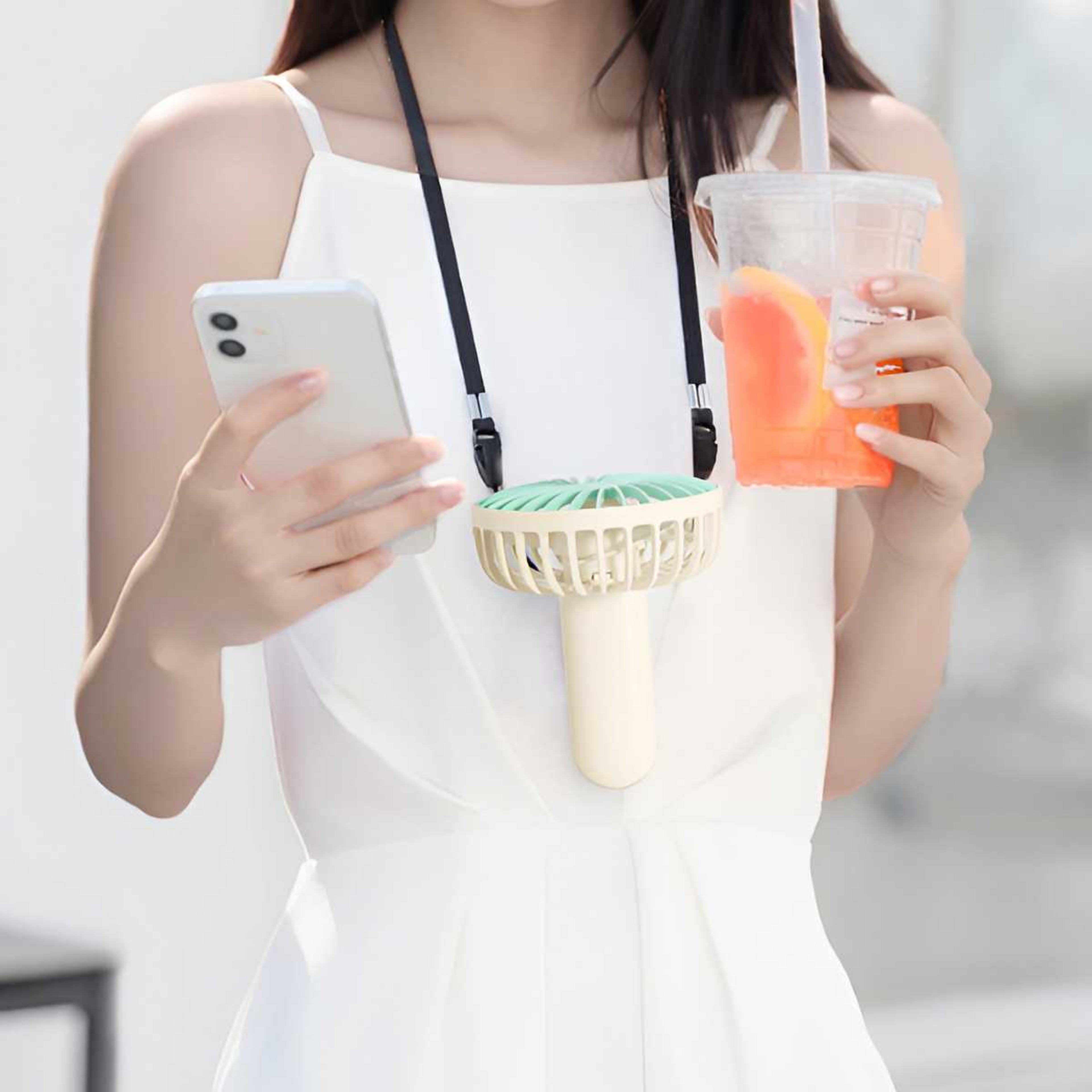 Portable USB Rechargeable Handheld Fan With 6 Speed Strong Airflow 2